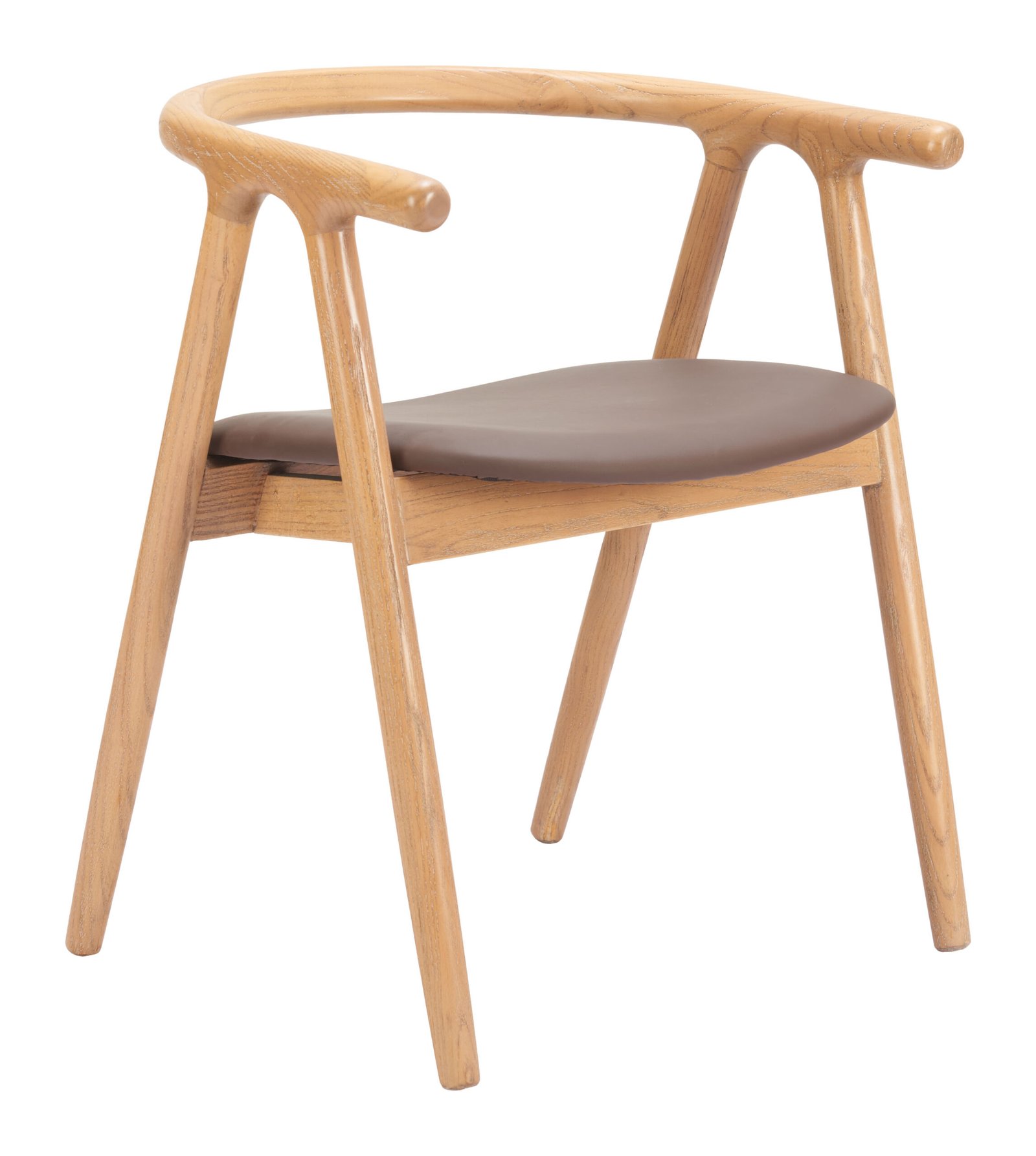 Peker Dining Chair (Set of 2) Brown & Natural - Image 3
