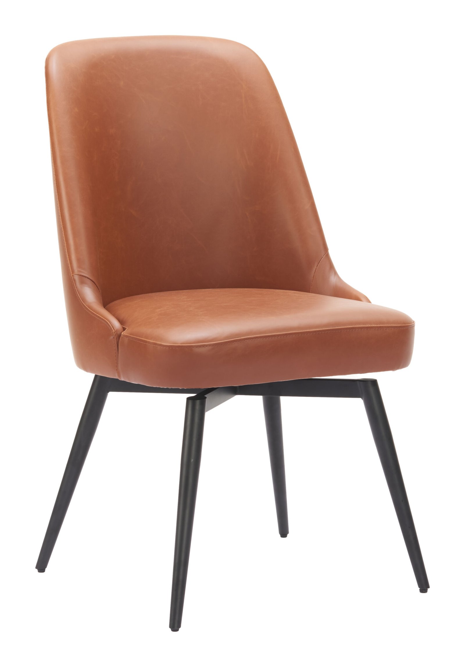 Keppel Swivel Dining Chair (Set of 2) Brown - Image 6