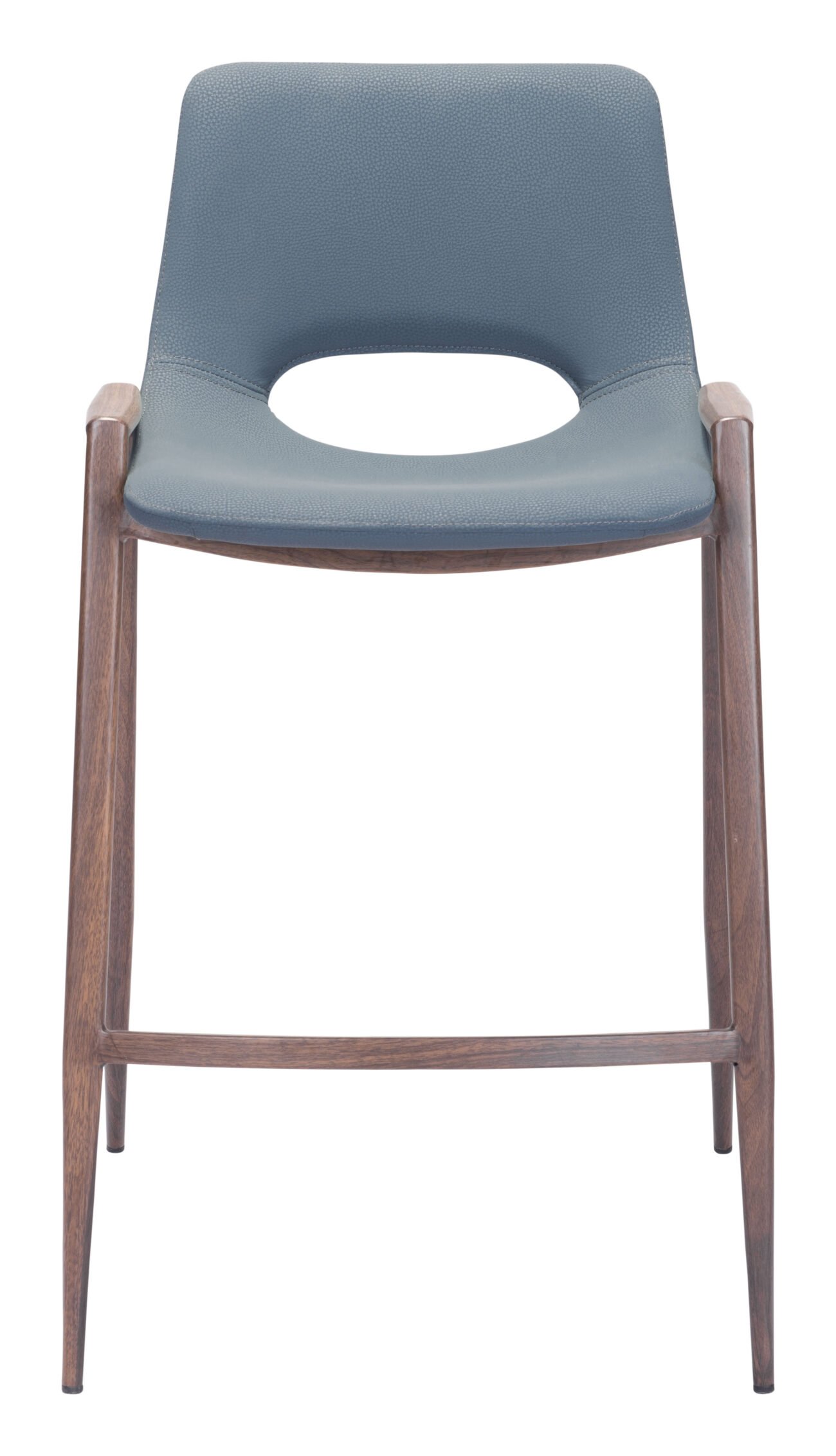 Desi Counter Stool (Set of 2) Azure Gray & Walnut - Image 5