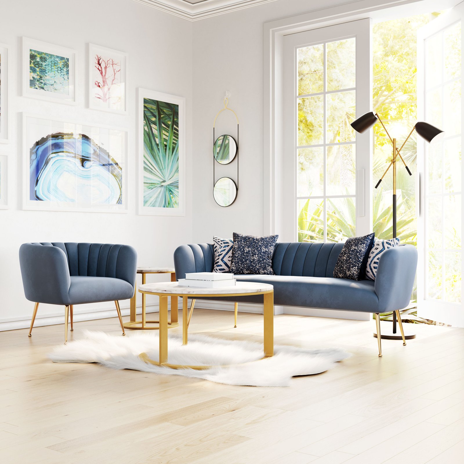 Deco Accent Chair Gray - Image 2