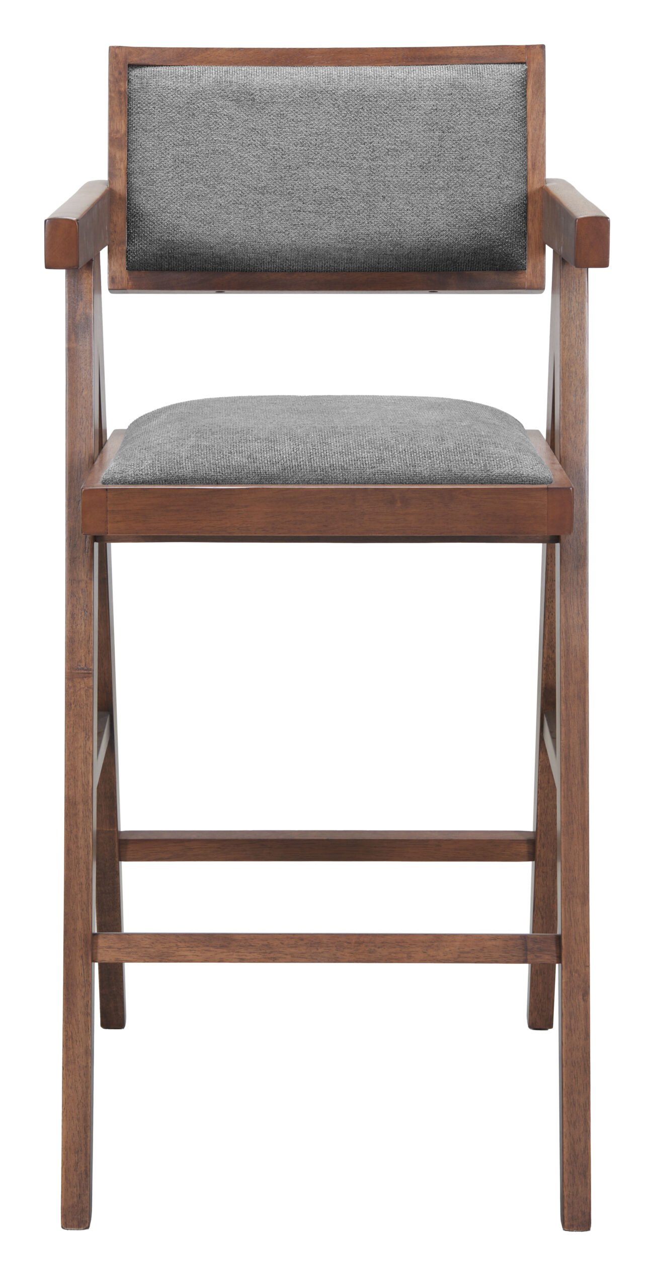 Delhi Barstool (Set of 2) Gray & Walnut - Image 3