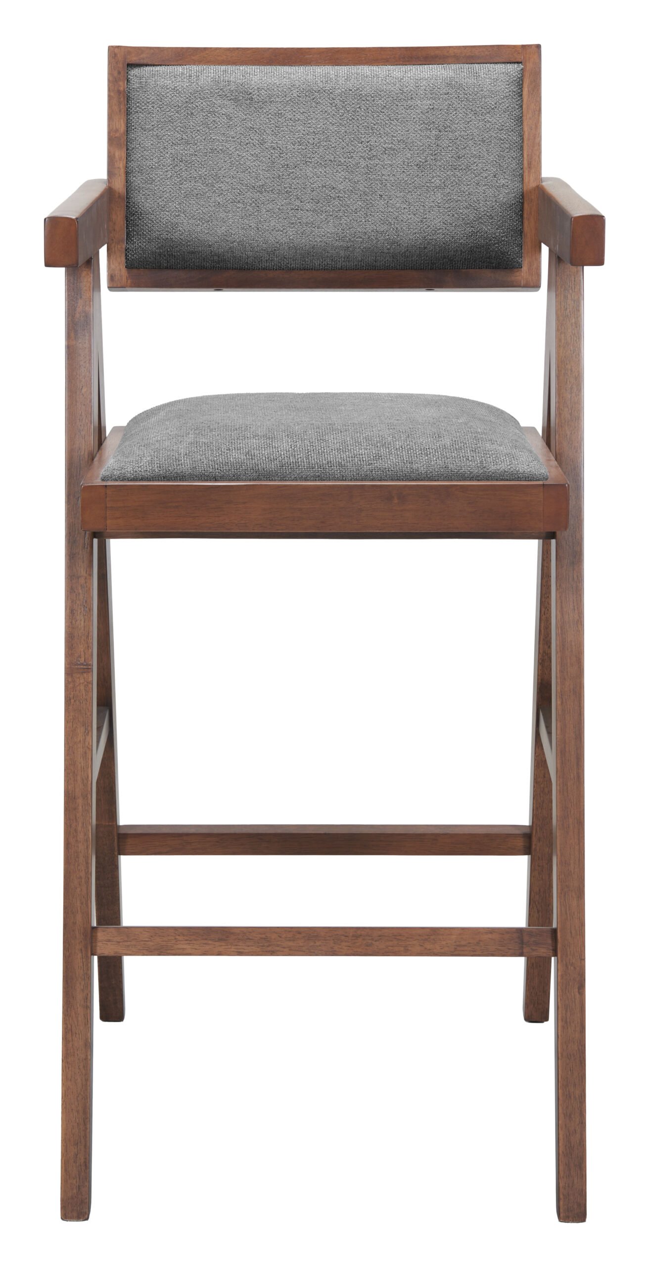 Delhi Barstool (Set of 2) Gray & Walnut - Image 3