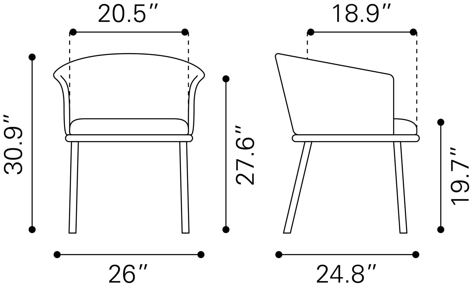 Garston Dining Chair Gray - Image 8