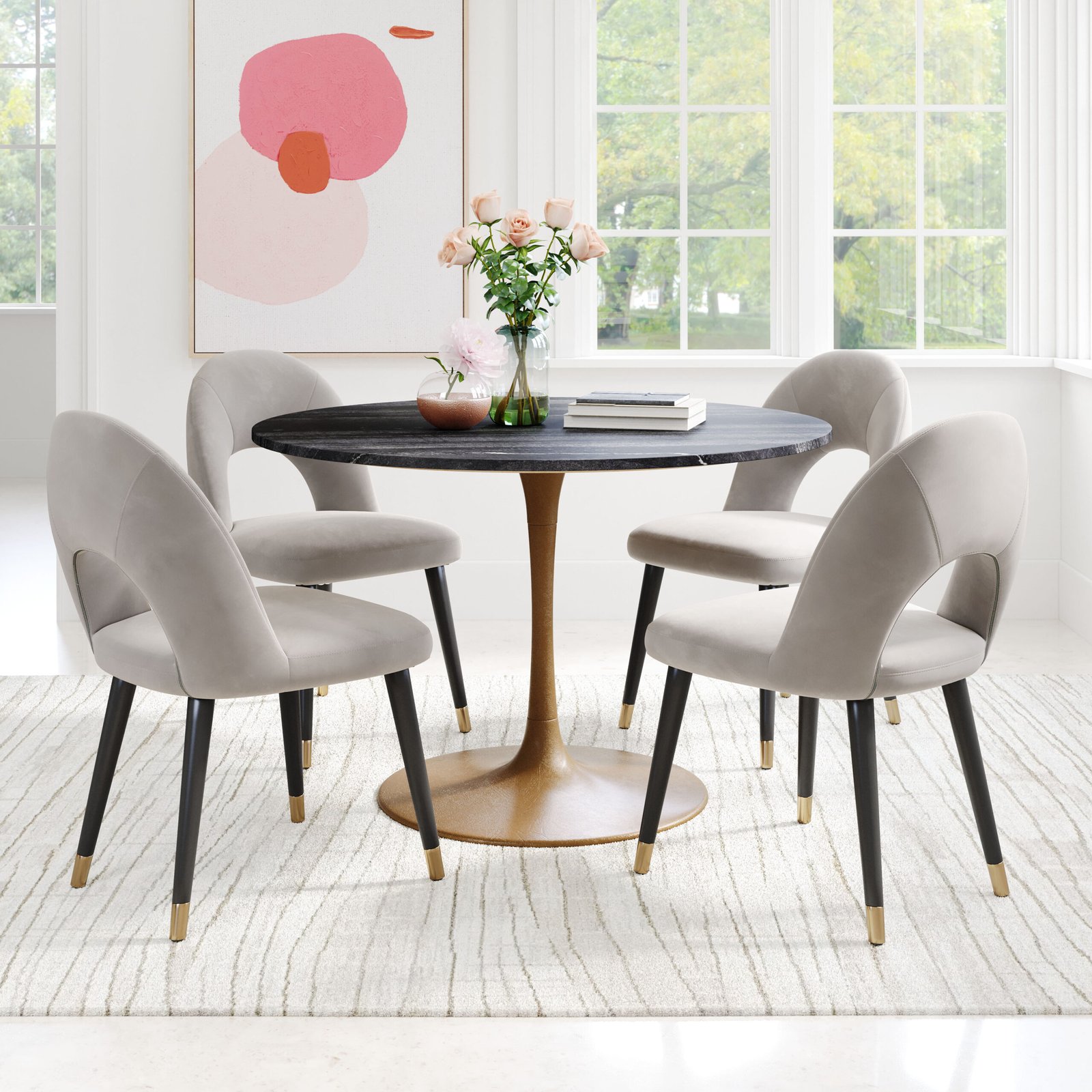 Taj Dining Table Black & Gold - Image 2