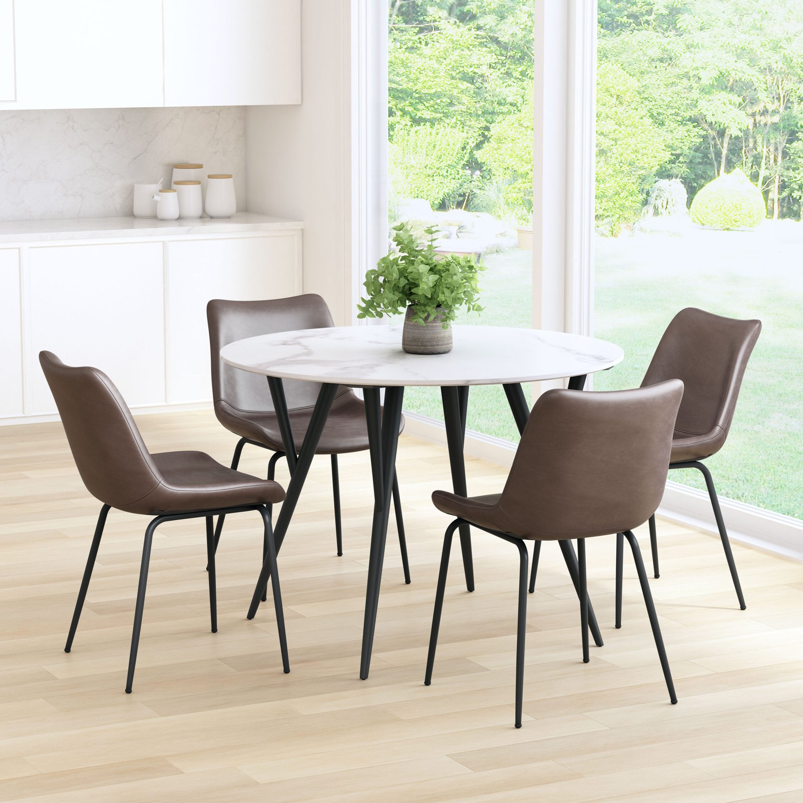 Byron Dining Chair (Set of 2) Brown - Image 2