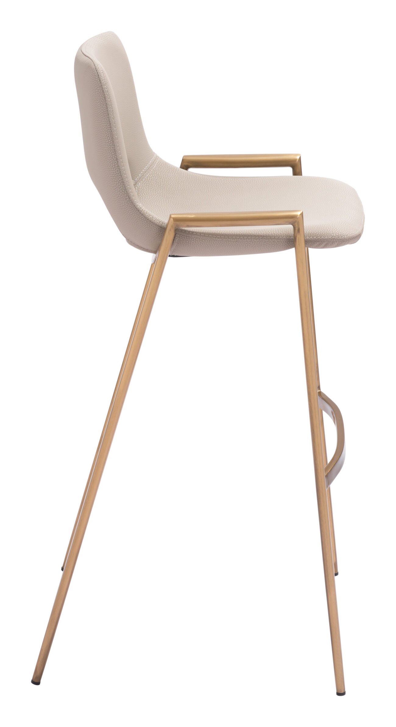 Desi Barstool (Set of 2) Beige & Gold - Image 3