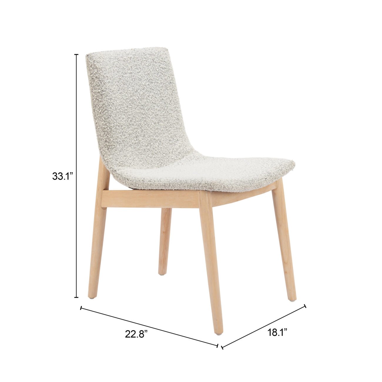 Raha Dining Chair (Set of 2) Gray & Whitewashed - Image 8