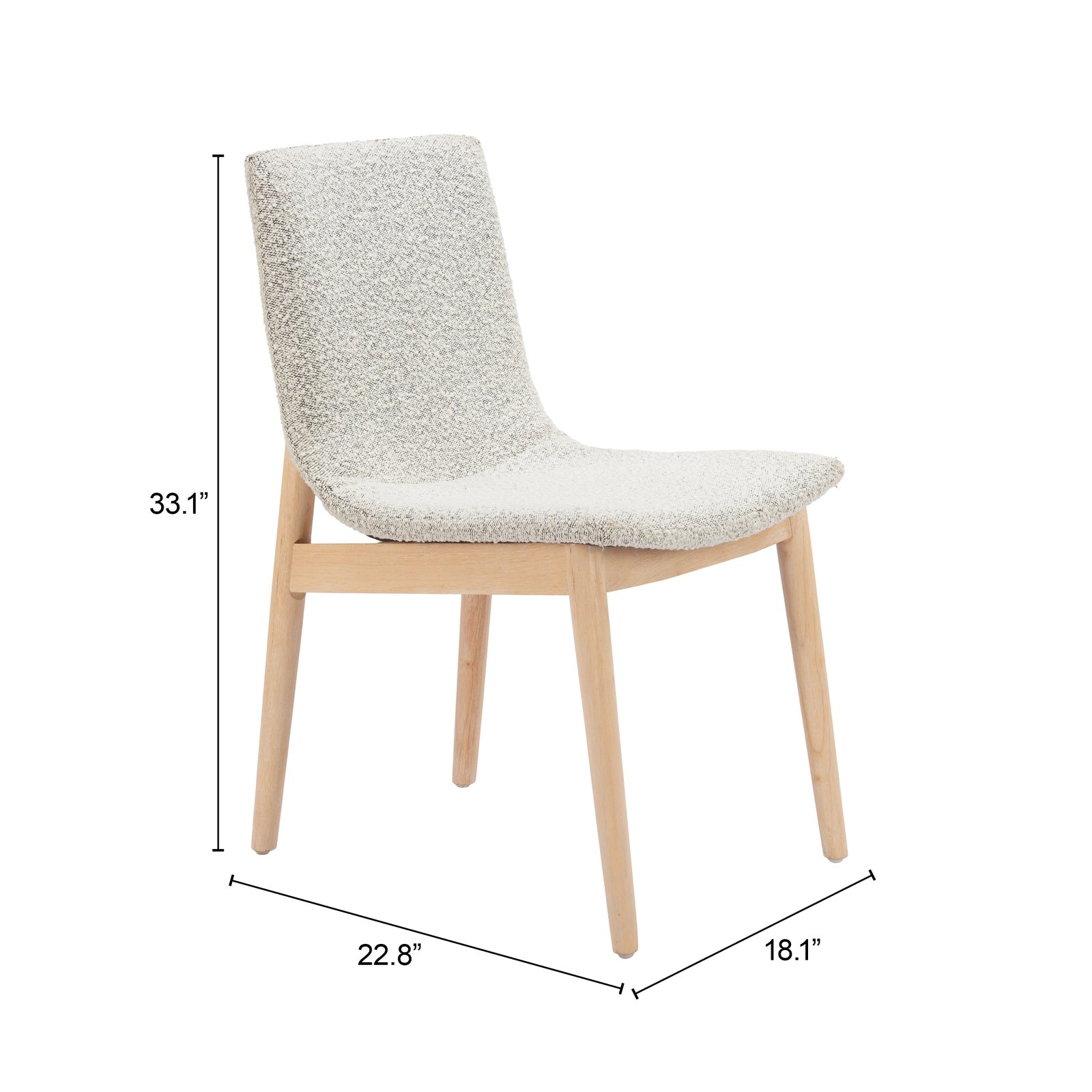 Raha Dining Chair (Set of 2) Gray & Whitewashed - Image 8