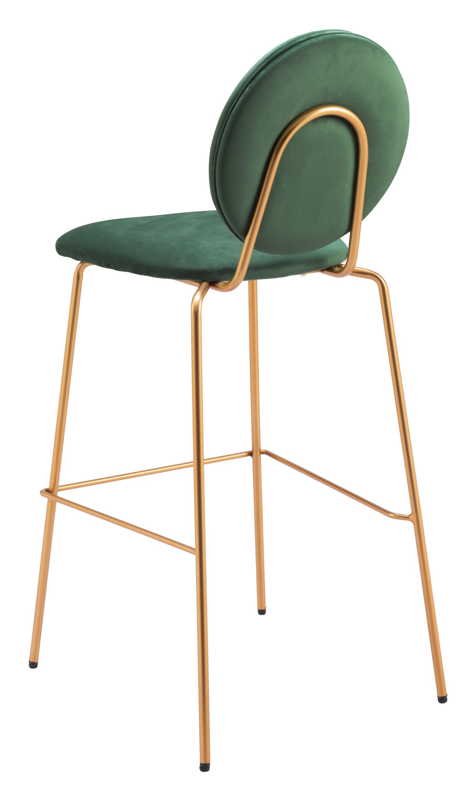 Odessa Barstool (Set of 2) Green & Gold - Image 7