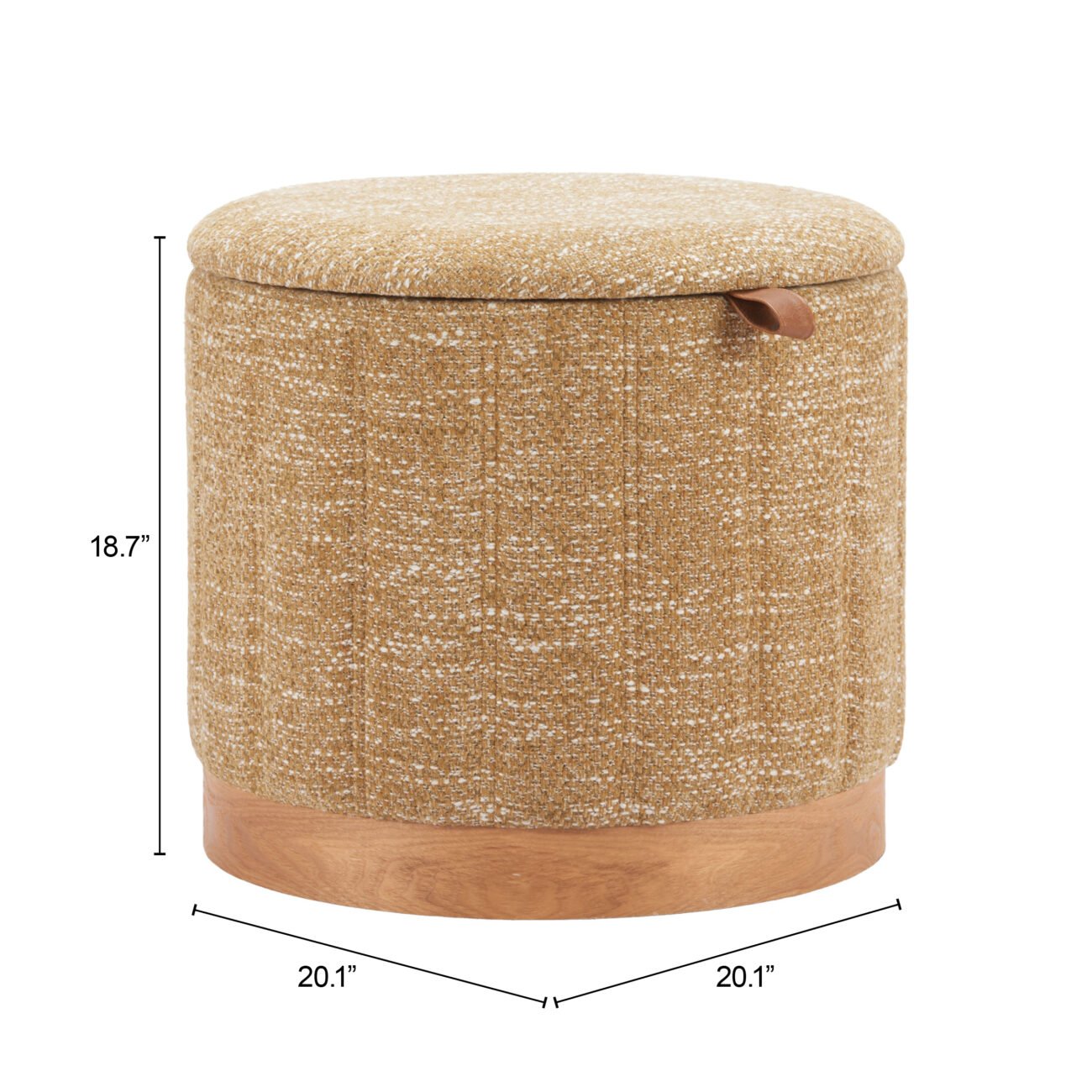 Fije Storage Ottoman Oat Yellow - Image 9
