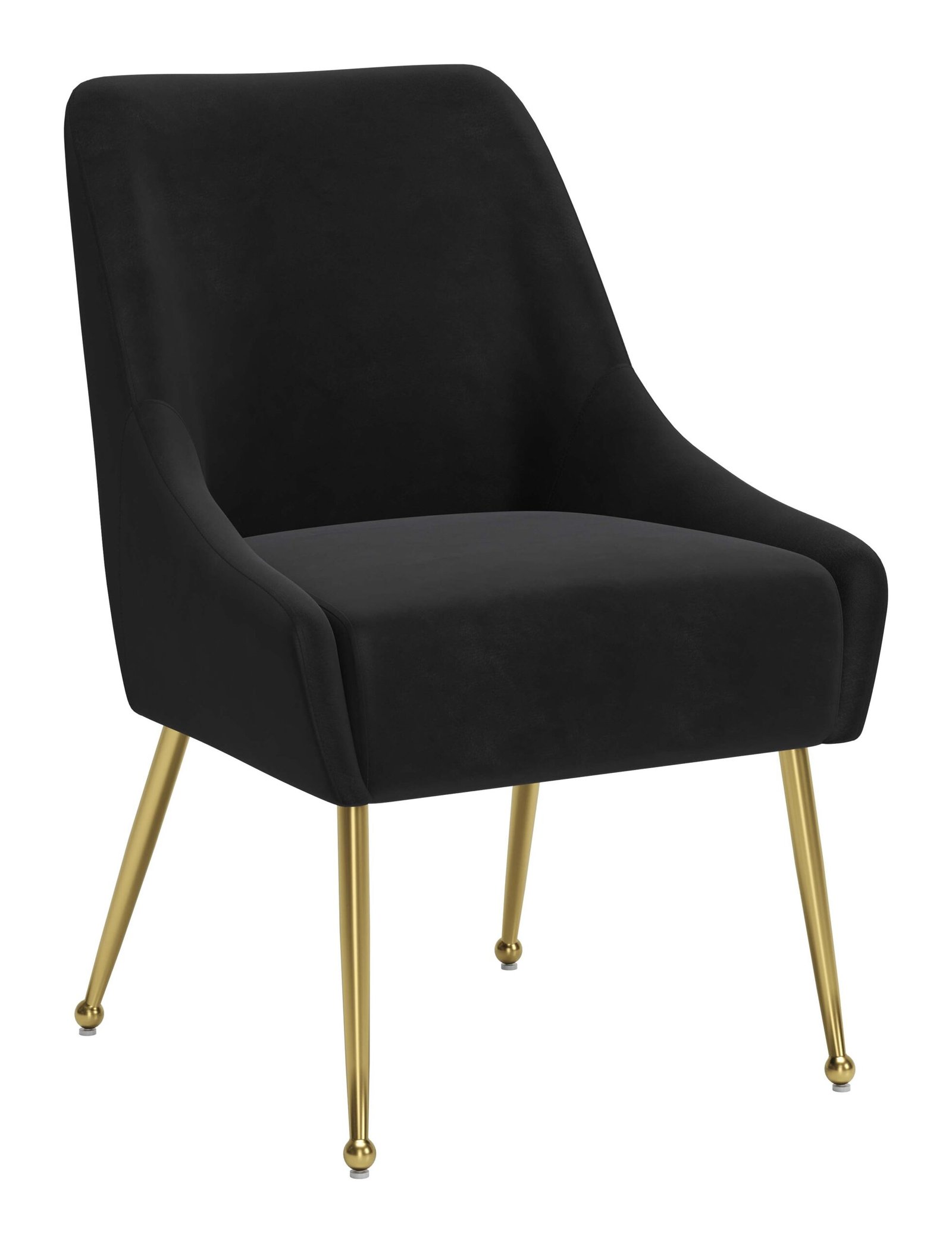 Maxine Dining Chair Black & Gold - Image 3