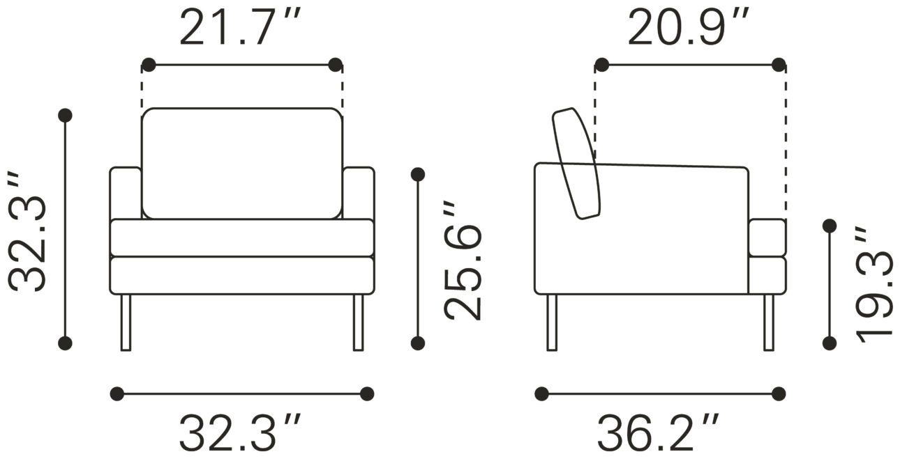 Decade Armchair Brown - Image 9