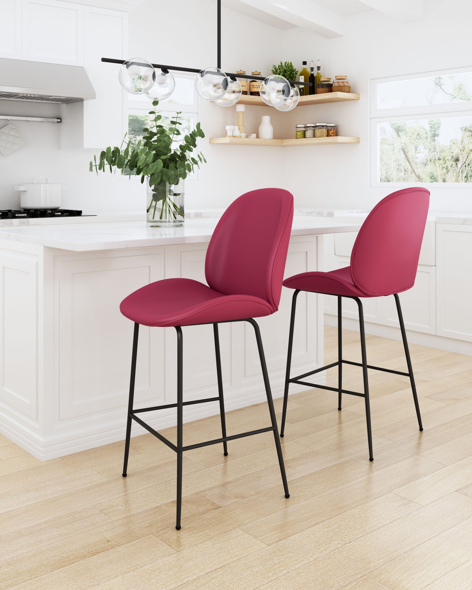 Miles Counter Stool Red - Image 2