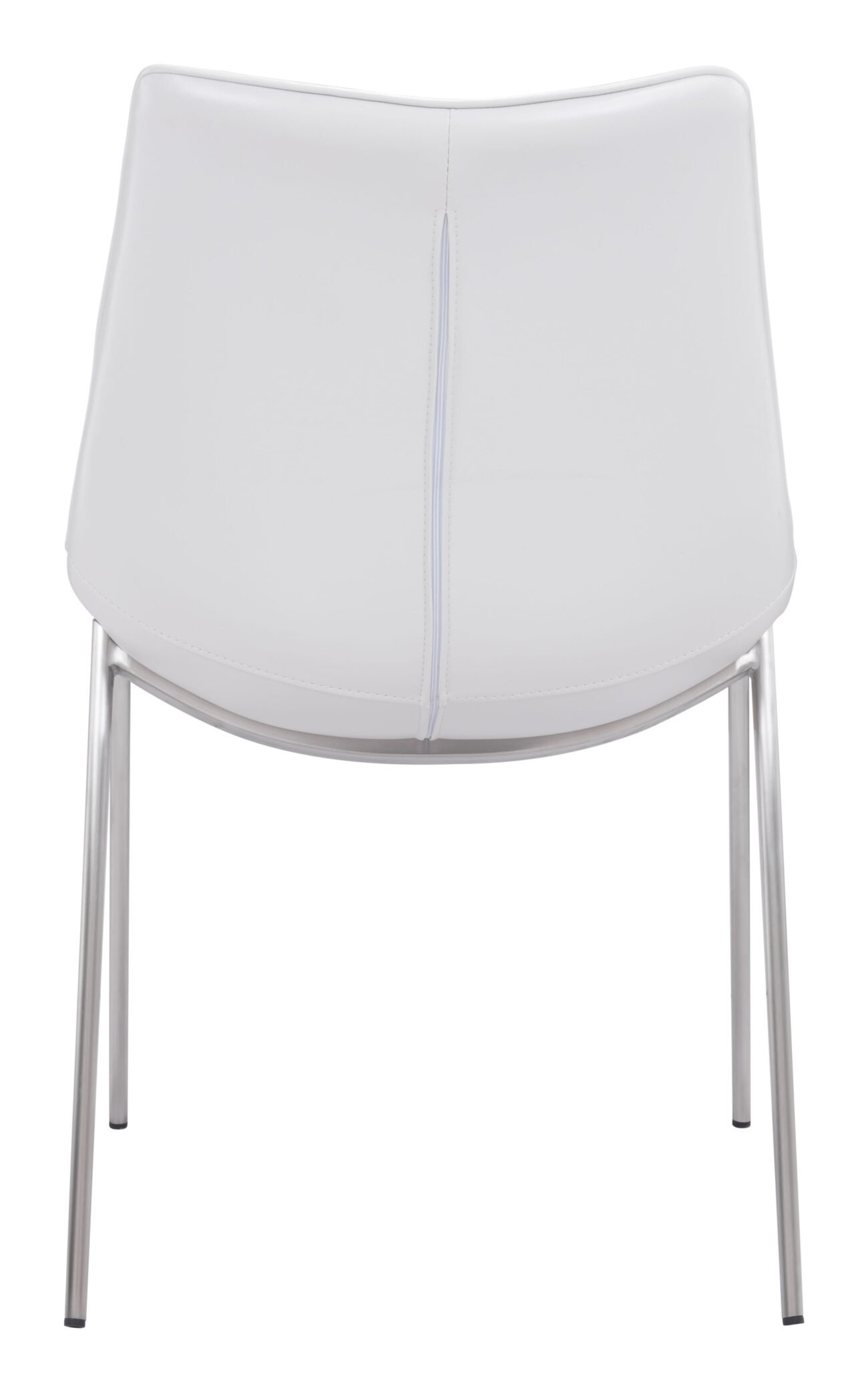 Magnus Dining Chair (Set of 2) White & Silver - Image 7