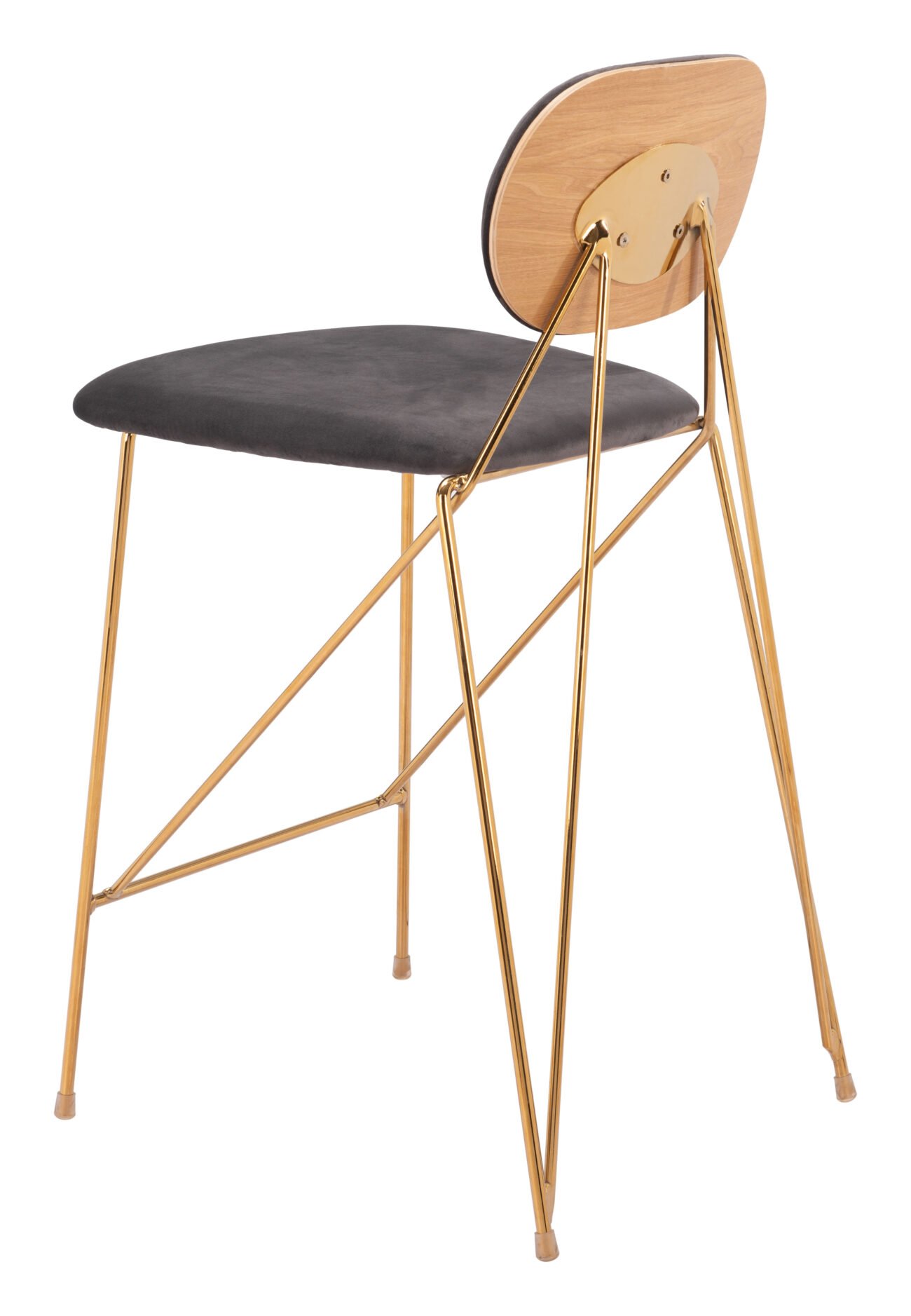 Georges Counter Stool (Set of 2) Gray & Gold - Image 6