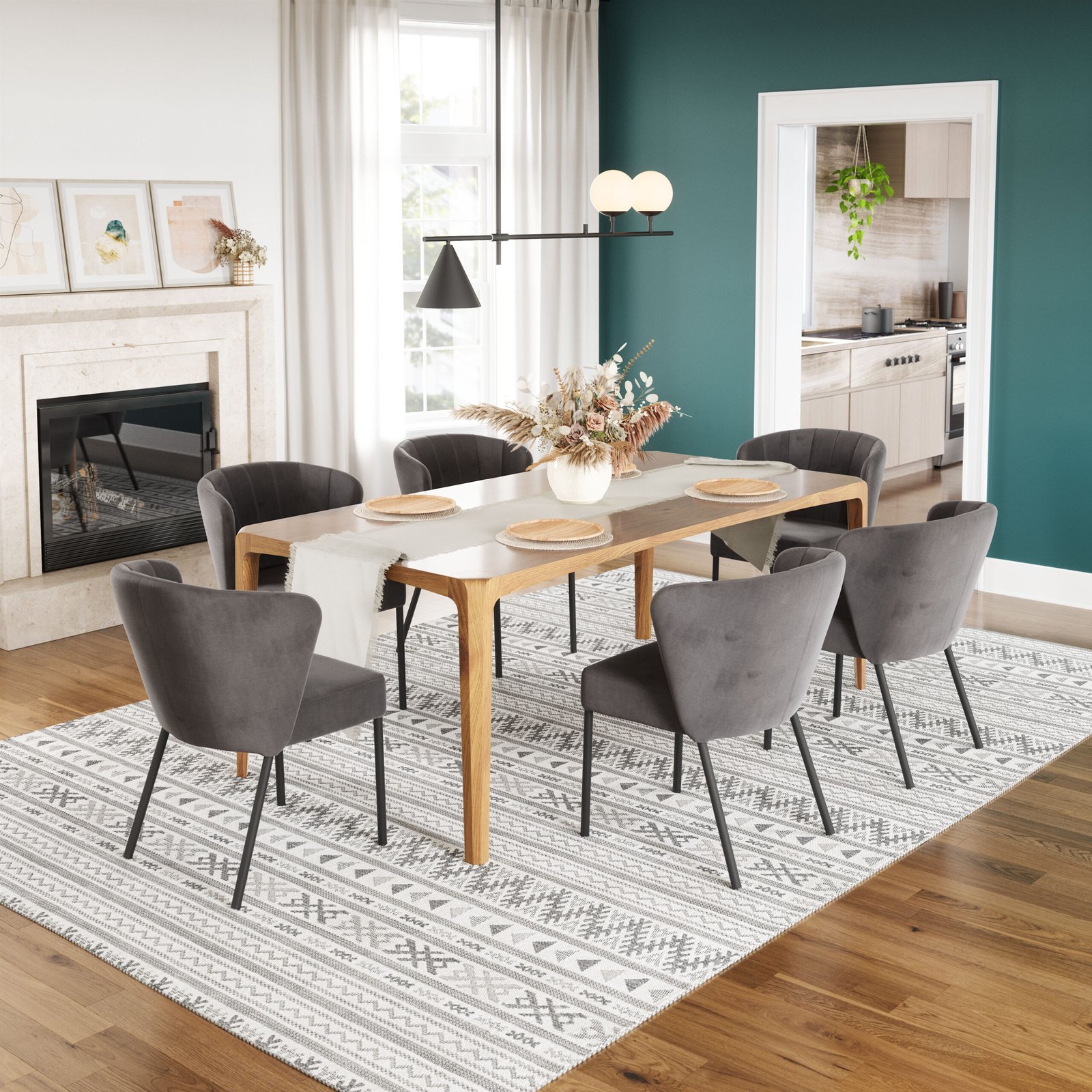 Aimee Dining Chair (Set of 2) Gray - Image 2