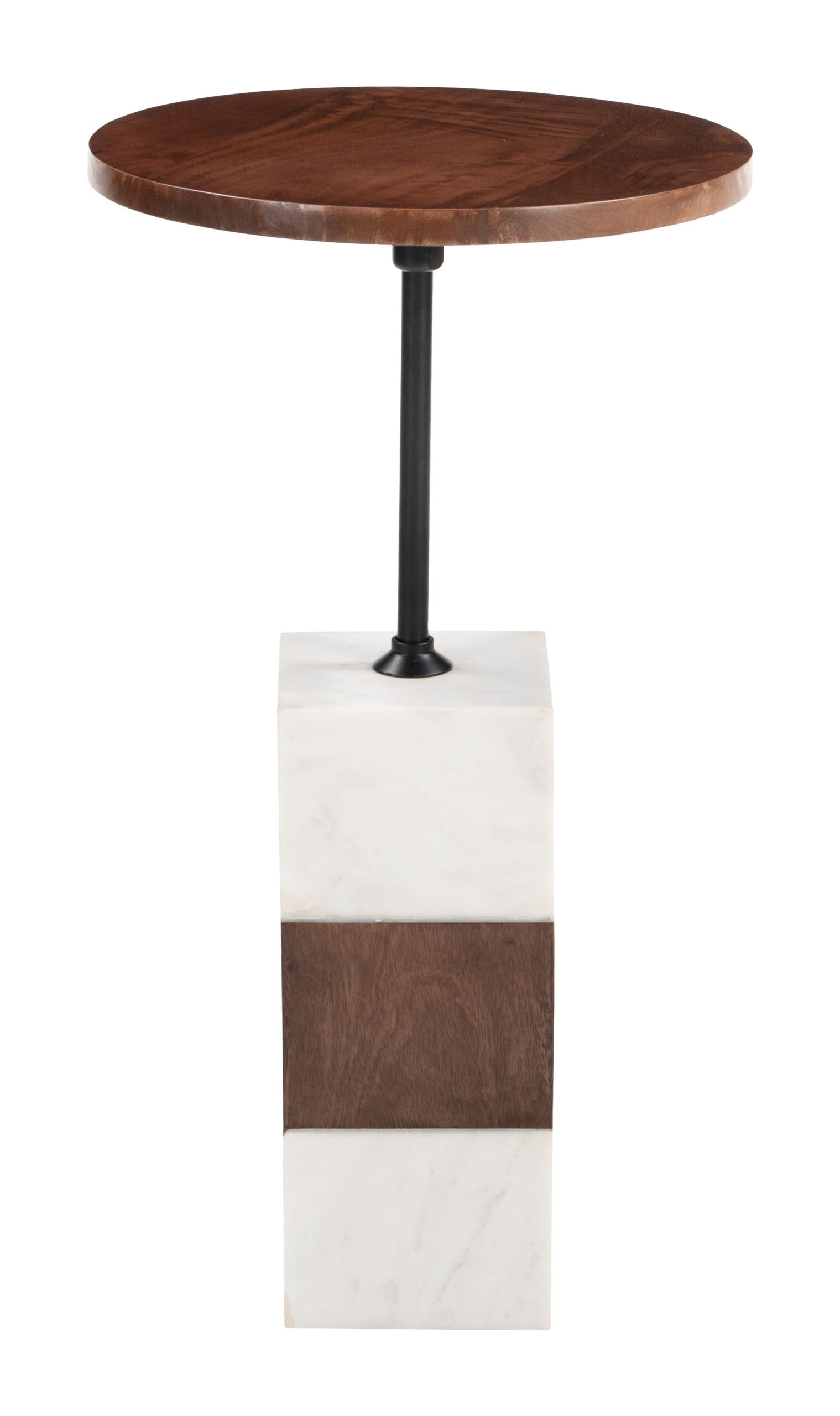 Stuk Side Table Brown & White - Image 2