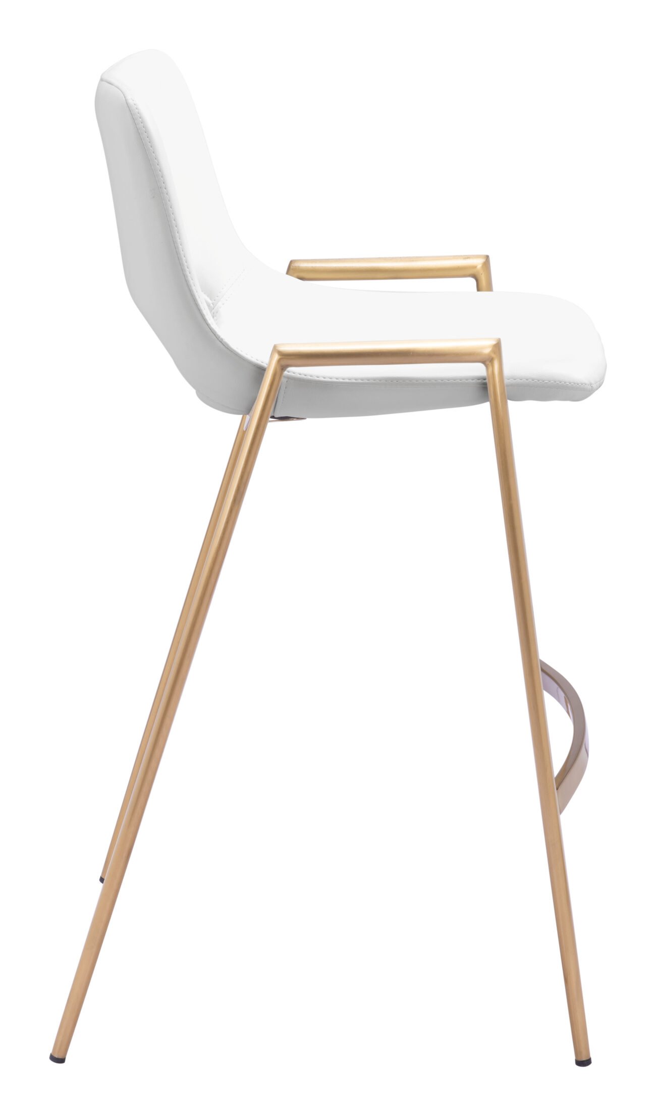 Desi Counter Stool (Set of 2) White & Gold - Image 4