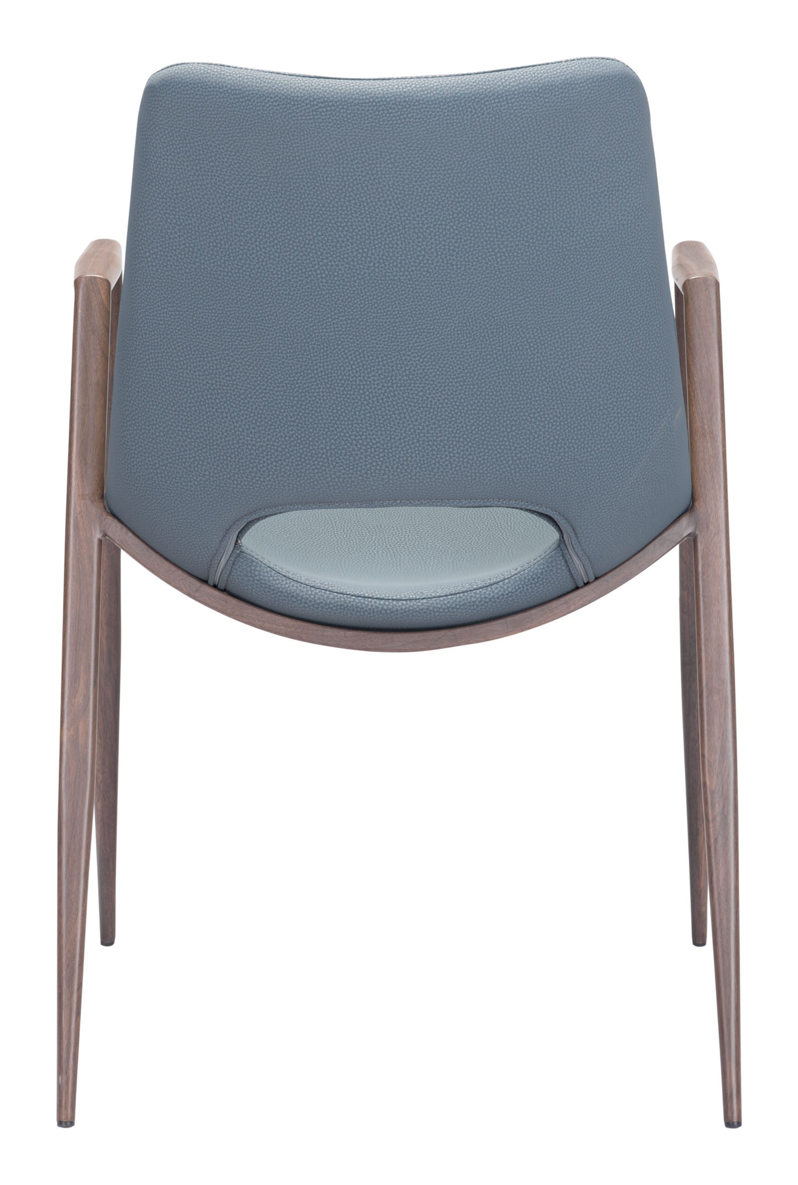 Desi Dining Chair (Set of 2) Azure Gray & Walnut - Image 6