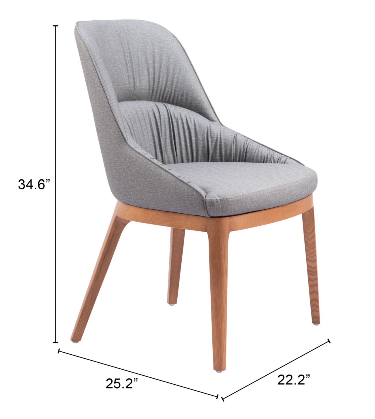 Ayr Dining Chair (Set of 2) Slate Gray - Image 9