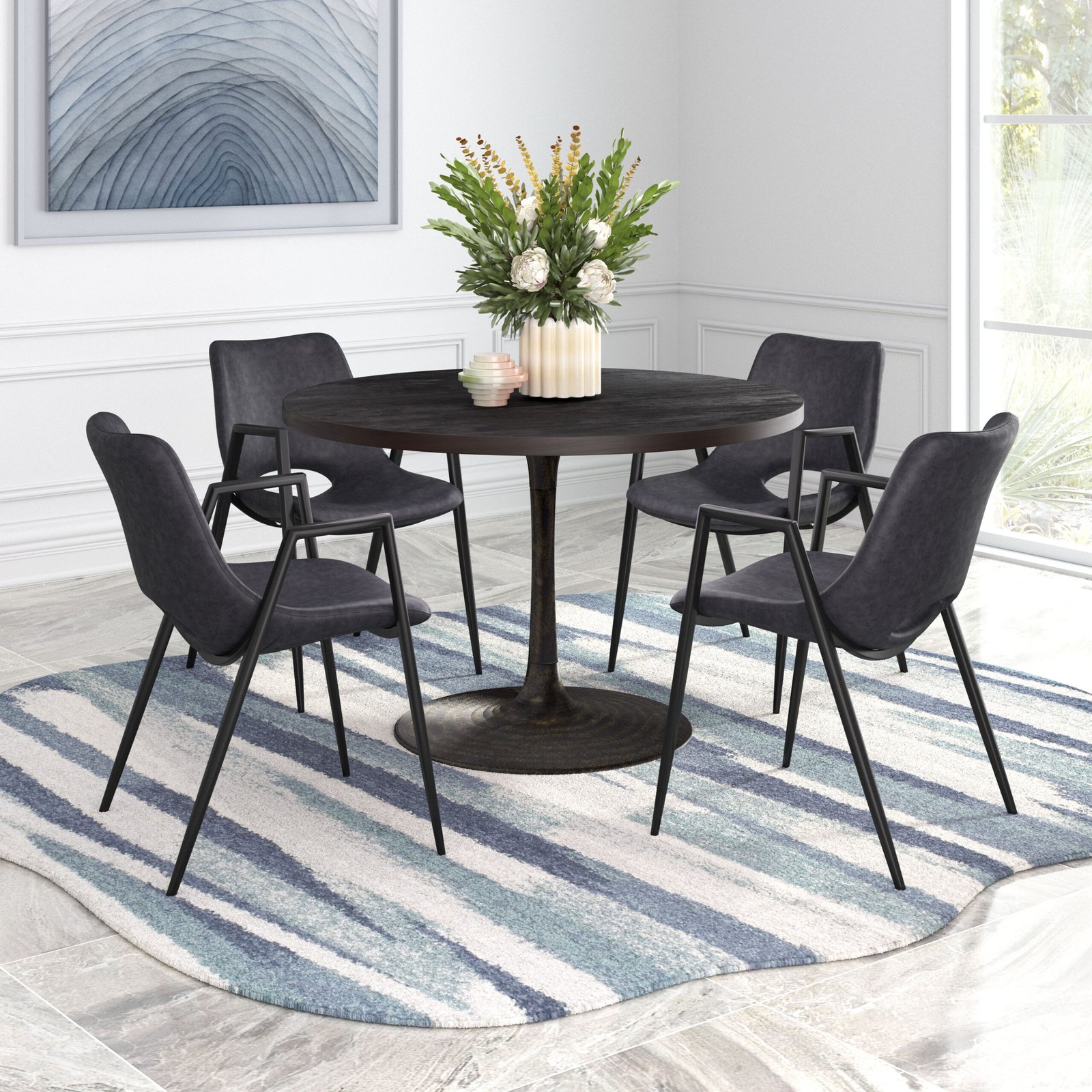 Desi Dining Chair (Set of 2) Black - Image 2