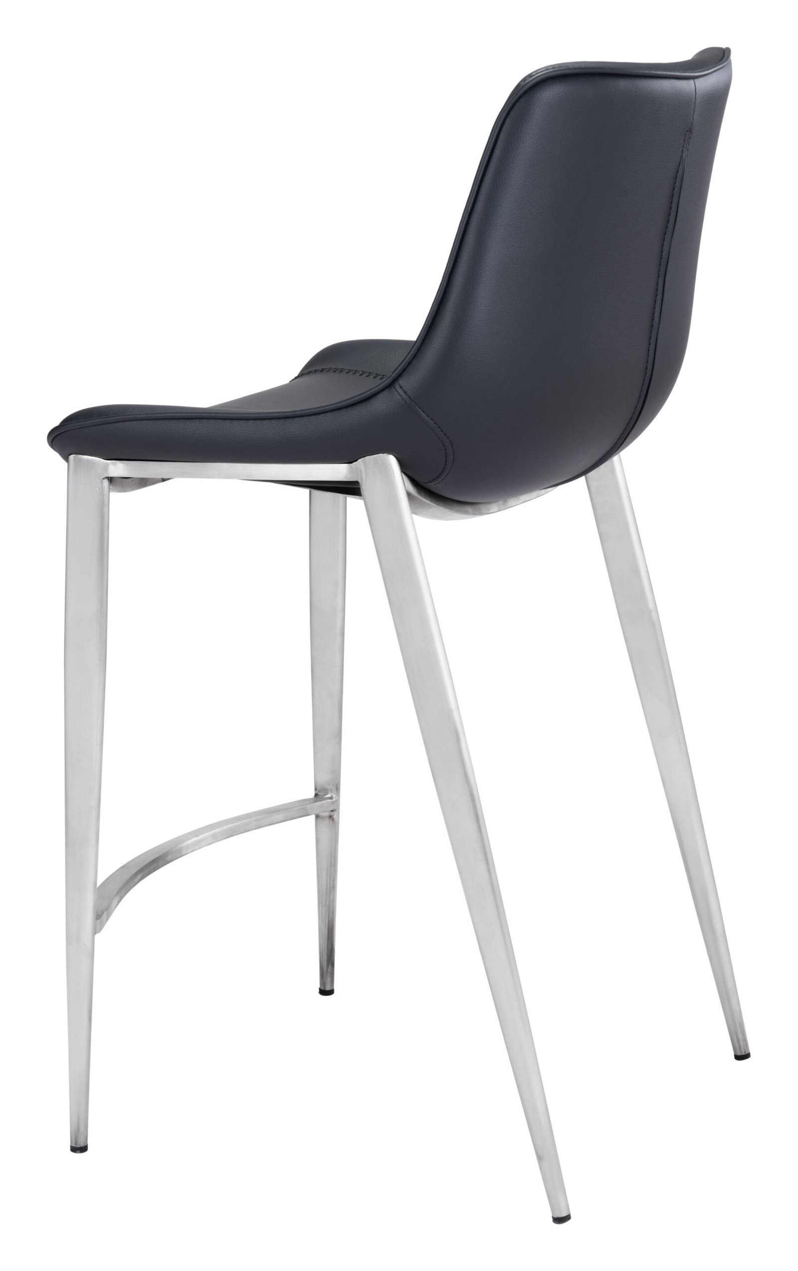 Magnus Counter Stool (Set of 2) Black & Silver - Image 6
