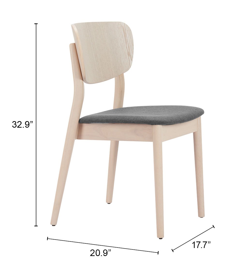 Kellua Dining Chair (Set of 2) Gray & Natural - Image 9