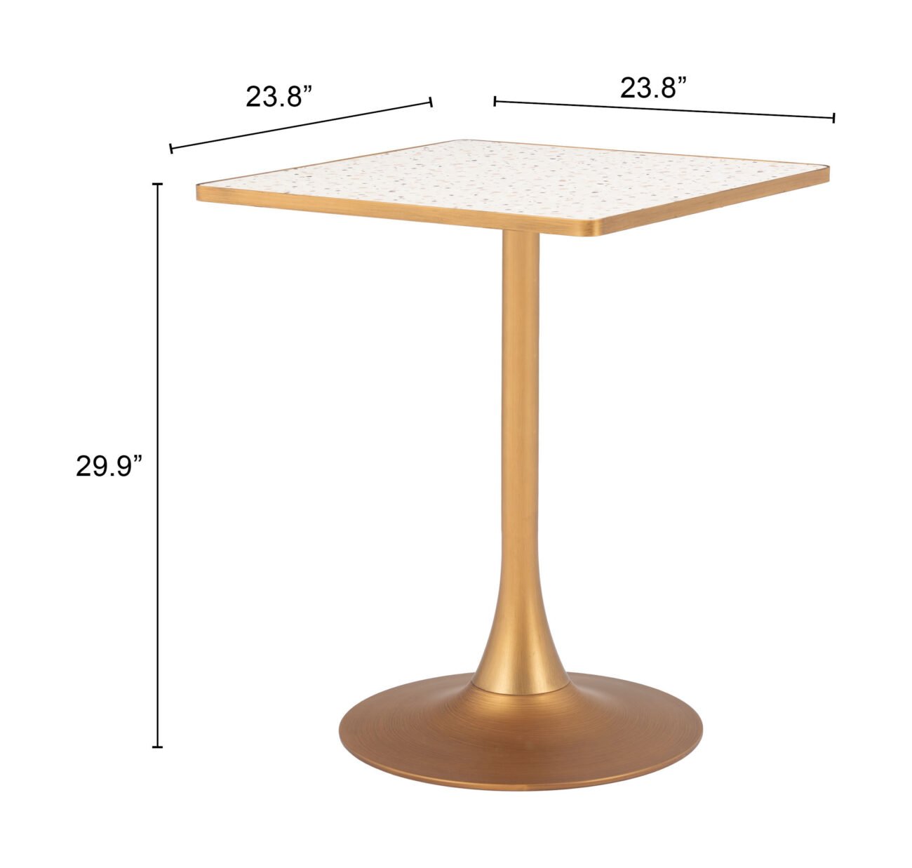 Spot Bistro Table Beige & Gold - Image 7