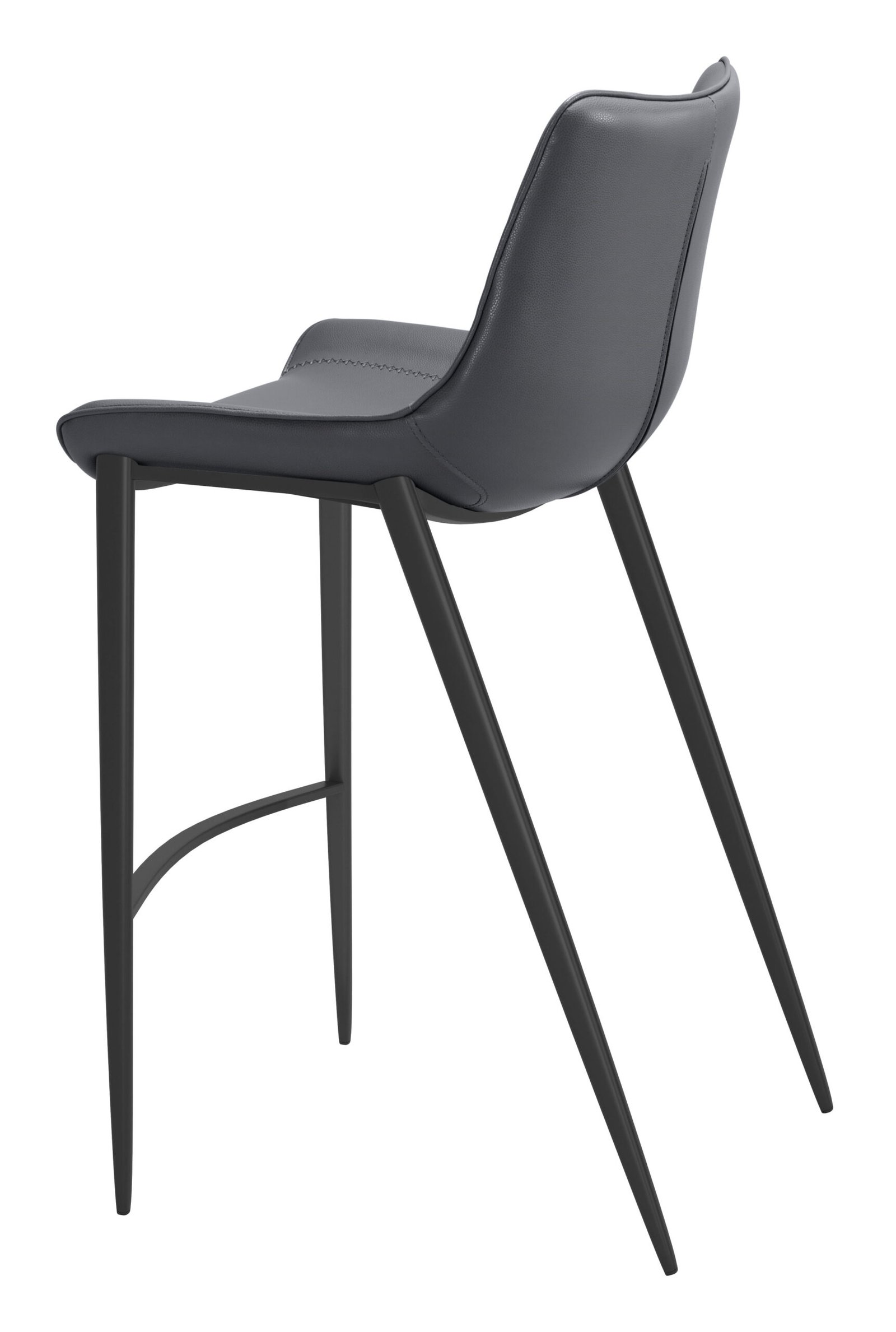 Magnus Barstool (Set of 2) Dark Gray & Black - Image 6