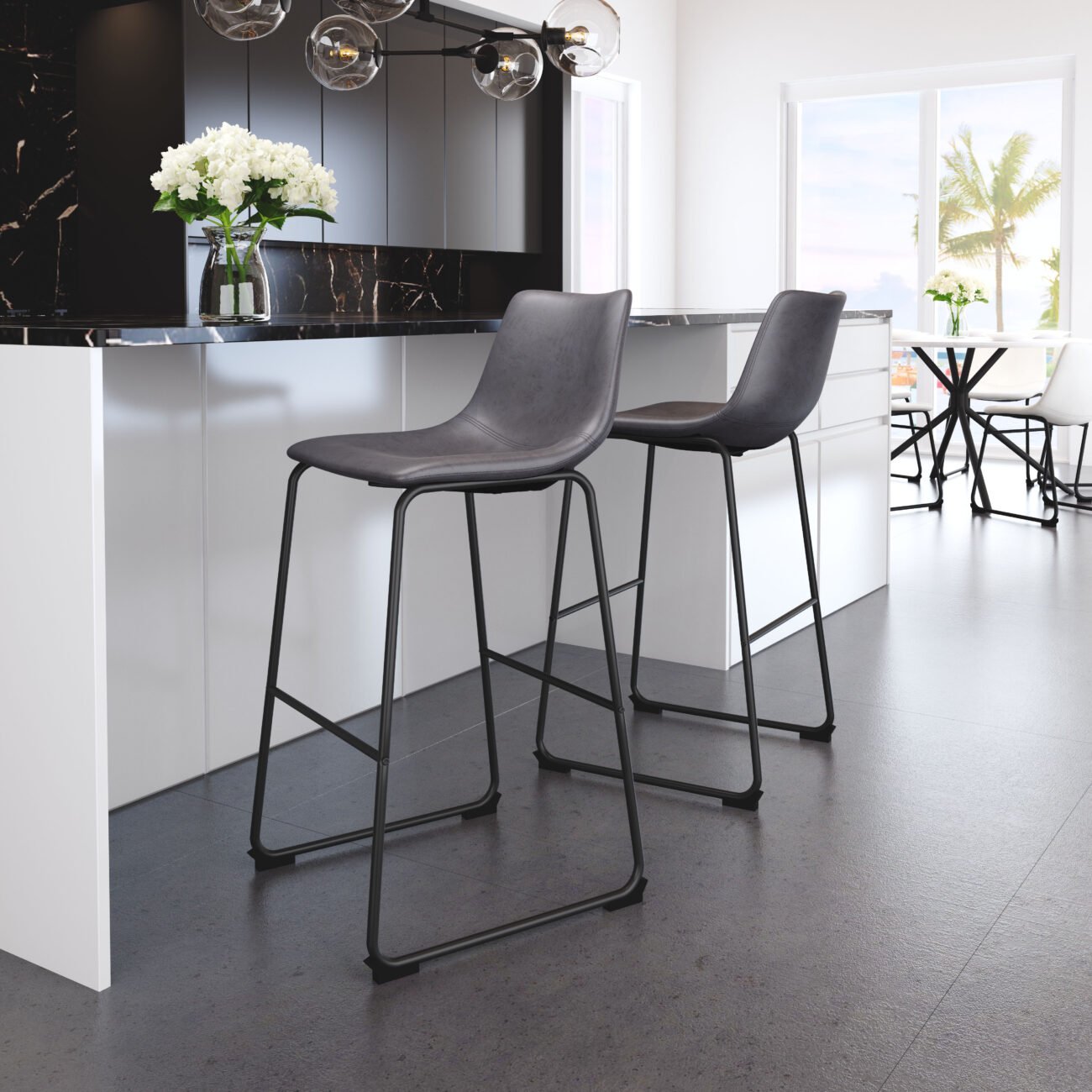 Smart Barstool (Set of 2) Charcoal - Image 2