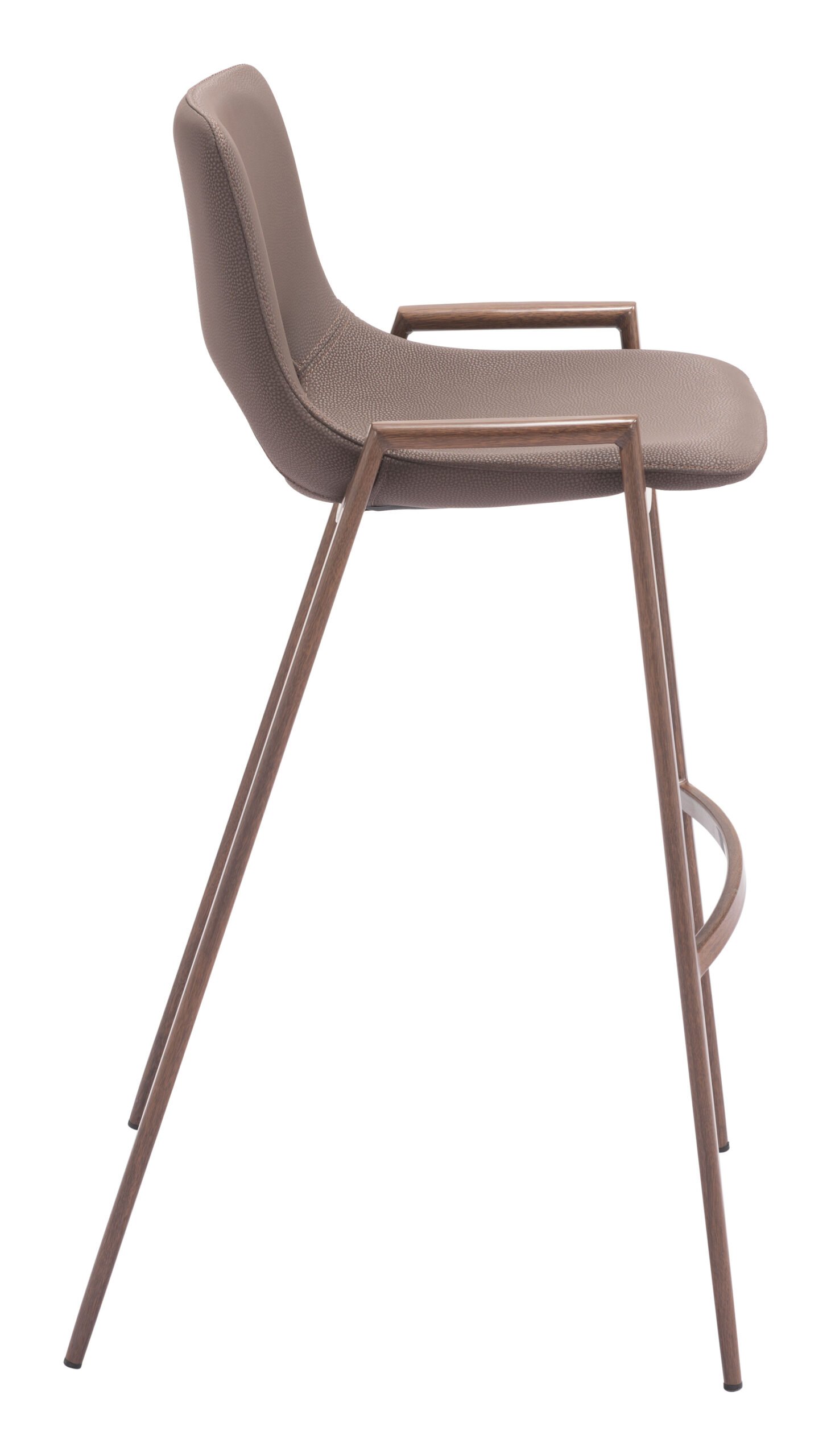 Desi Barstool (Set of 2) Brown & Walnut - Image 4