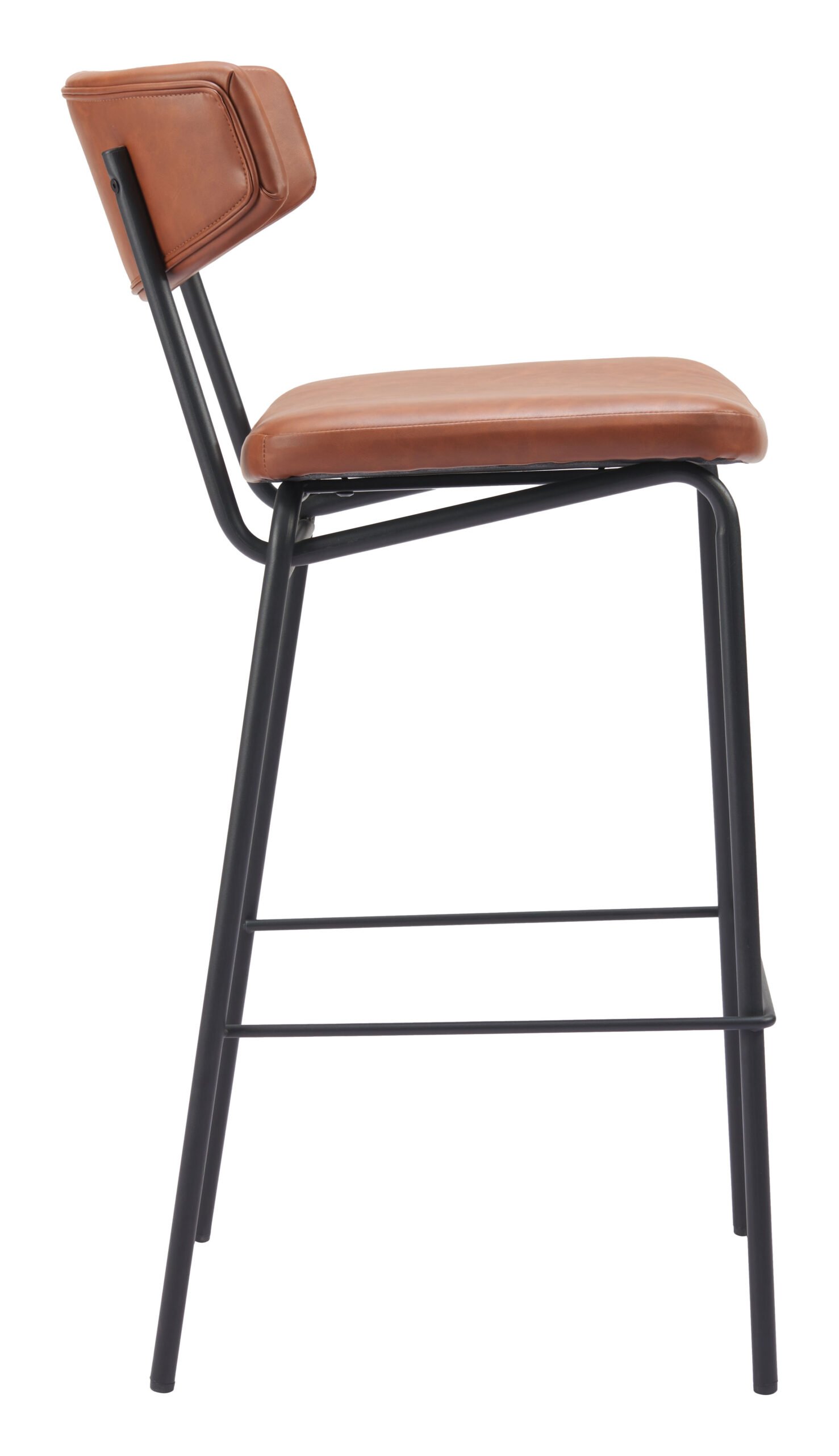 Charon Barstool (Set of 2) Vintage Brown - Image 3