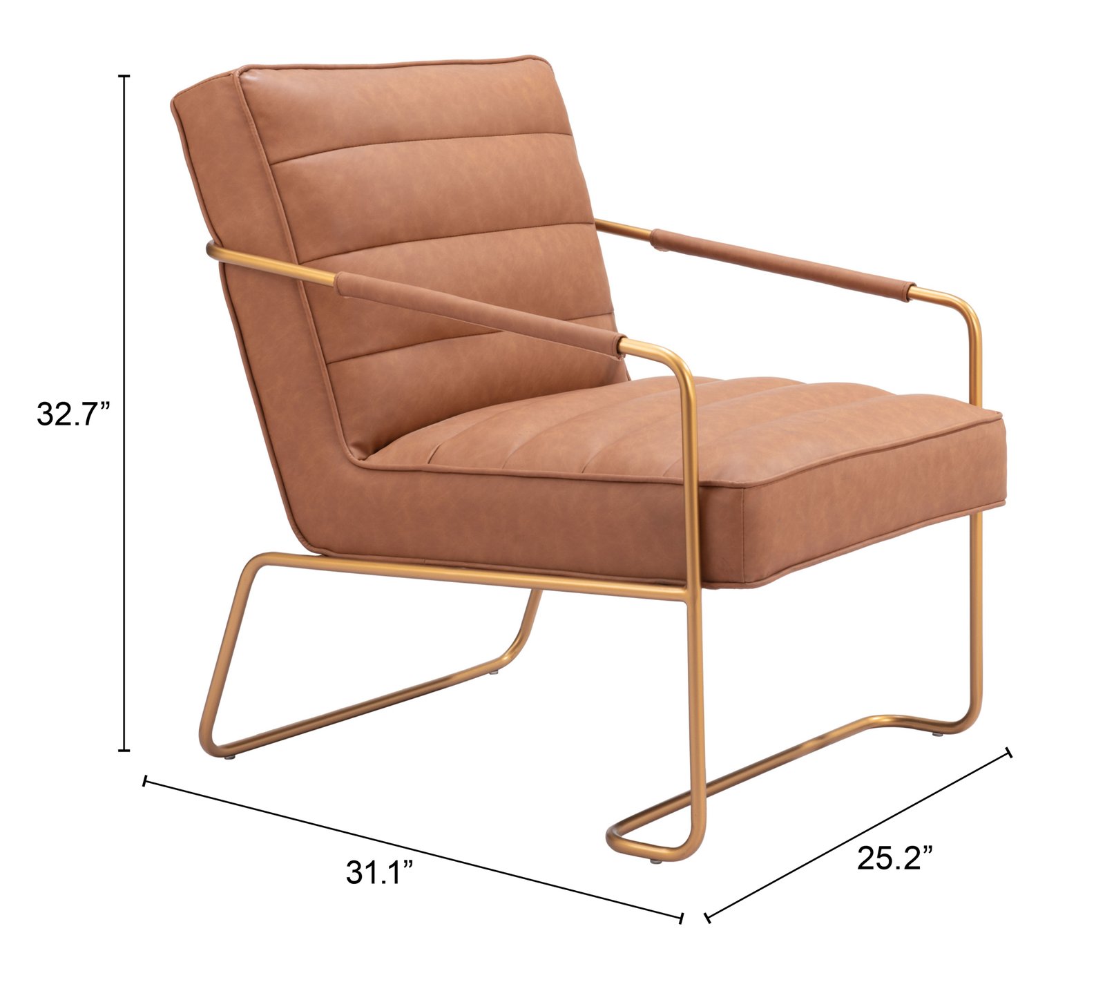 Dallas Accent Chair Vintage Brown - Image 10