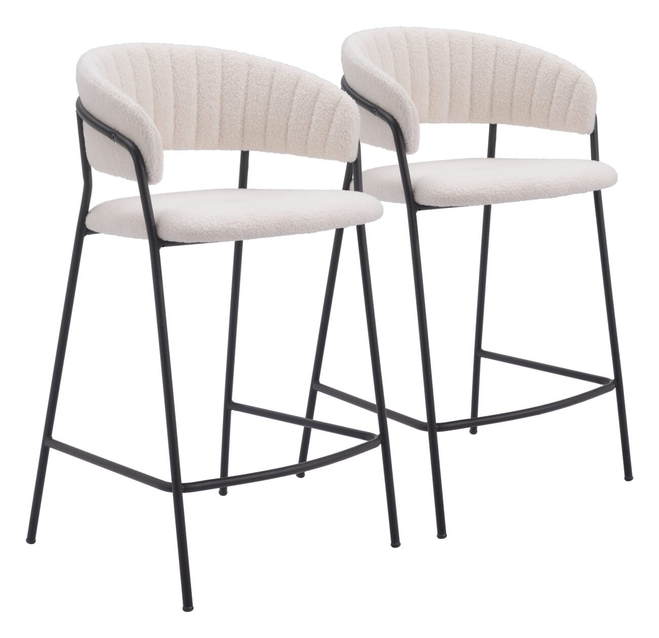 Josephine Counter Stool (Set of 2) Cream - Image 10