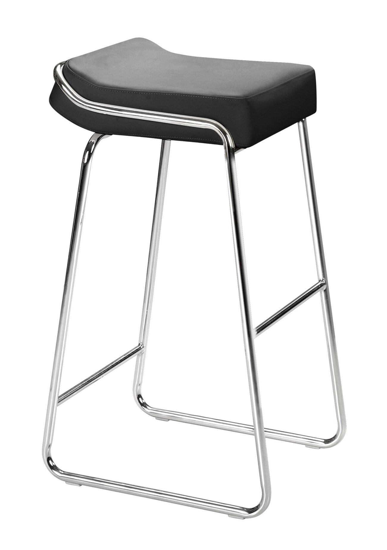 Wedge Barstool (Set of 2) Black - Image 2