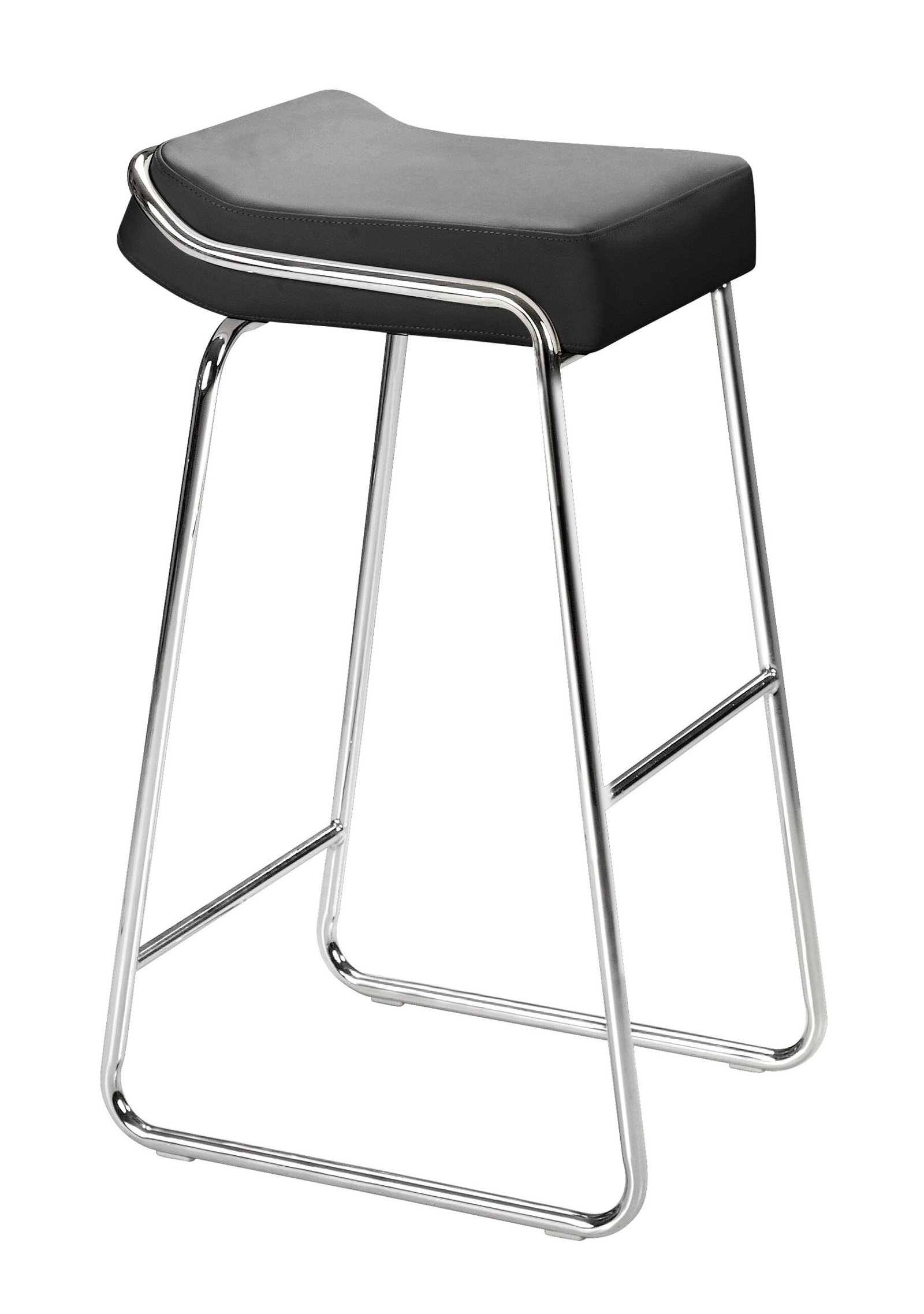 Wedge Barstool (Set of 2) Black - Image 2