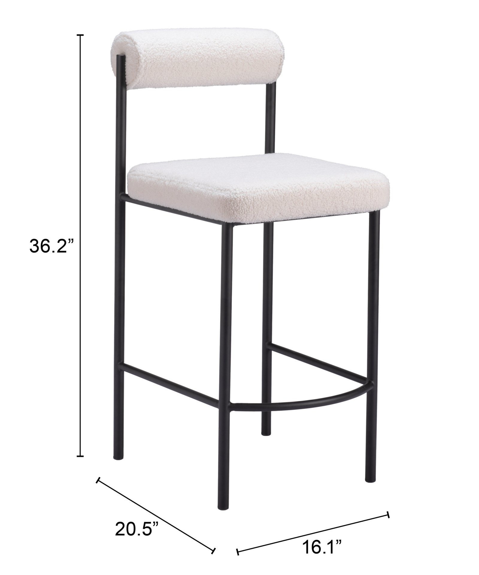 Livorno Counter Stool (Set of 2) Ivory - Image 10