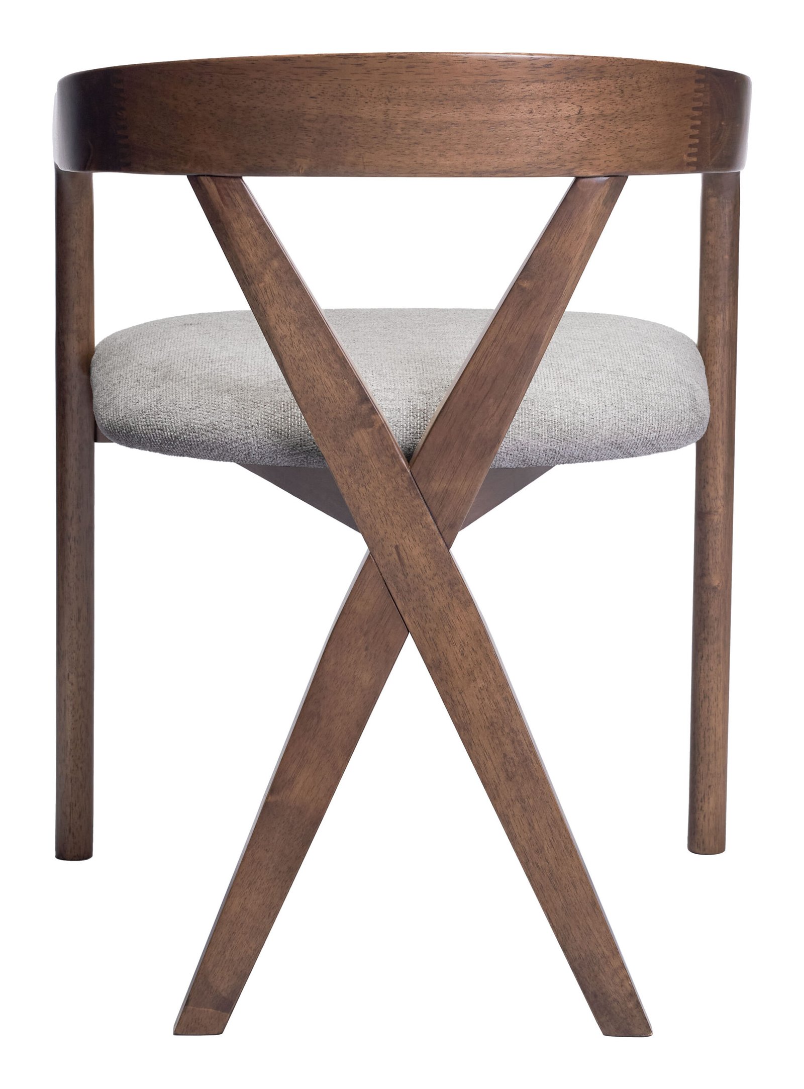 Cairo Dining Chair Dove Gray & Walnut - Image 4