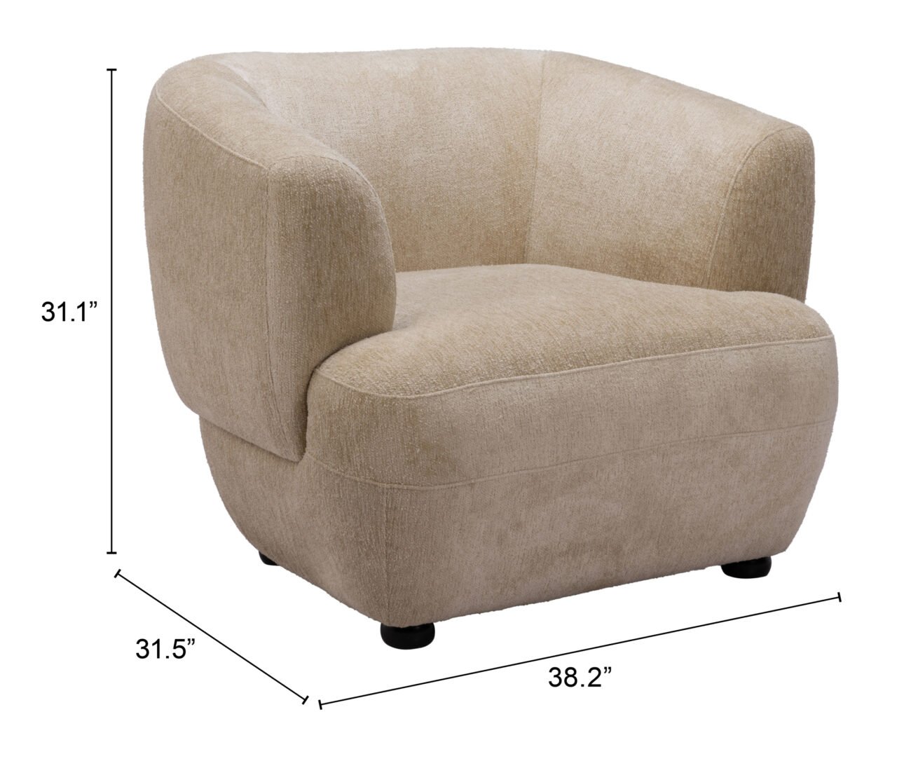 Bekker Accent Chair Golden Beige - Image 11
