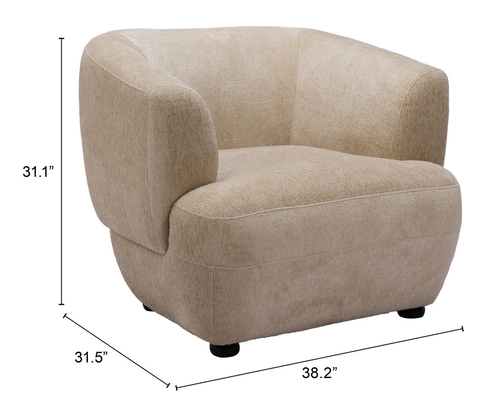 Bekker Accent Chair Golden Beige - Image 11
