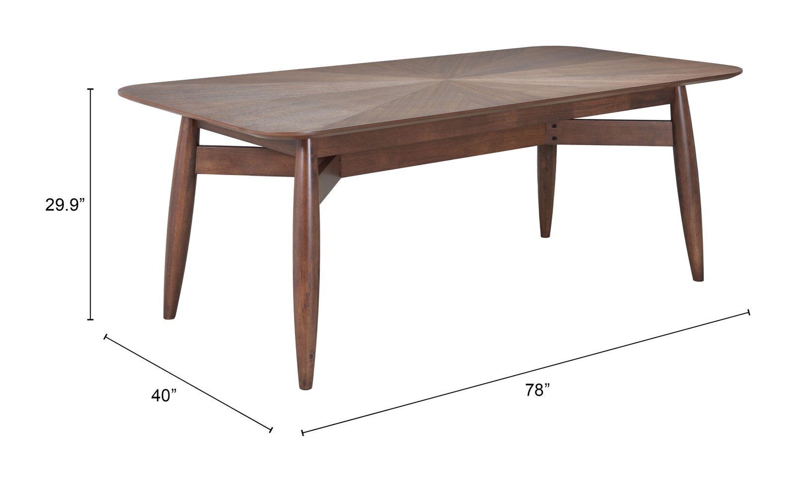 Silea Rectangular Dining Table Espresso - Image 7
