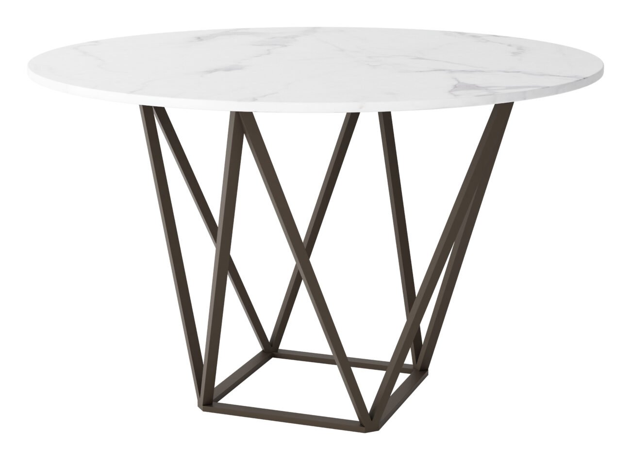 Tintern Dining Table White & Antique Bronze - Image 3