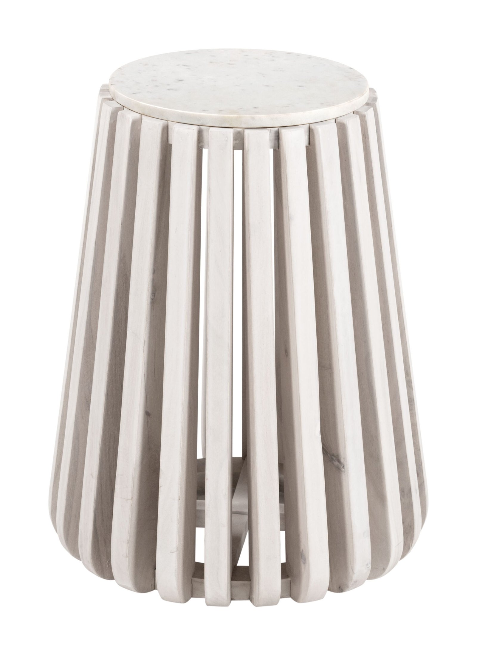 Cyprus Side Table White & Whitewashed - Image 3