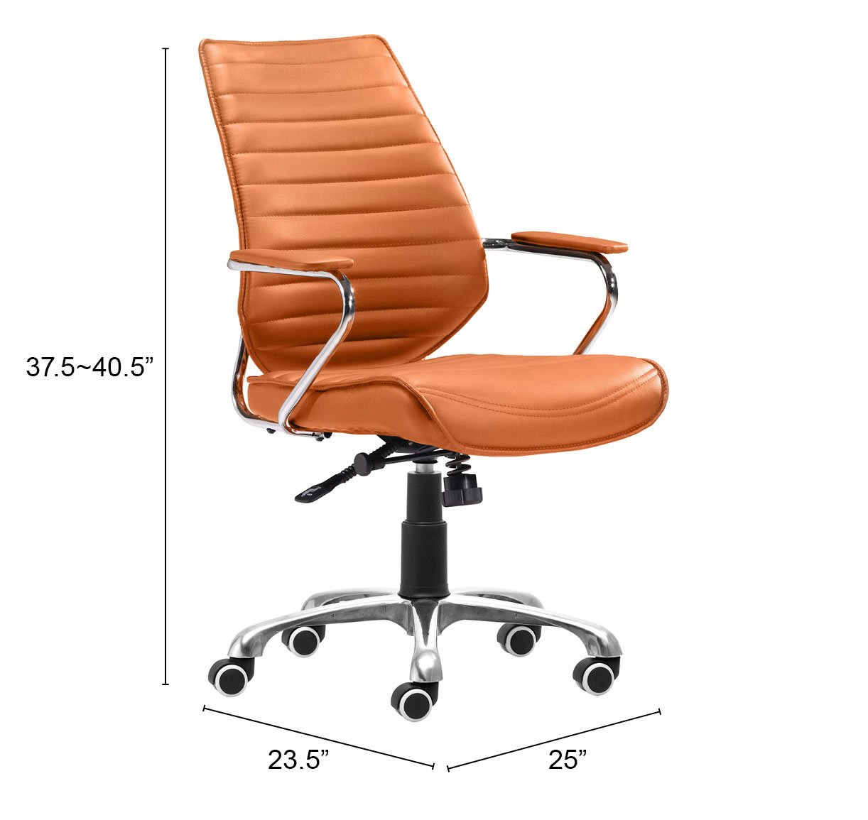 Enterprise Low Back Office Chair Orange - Image 9