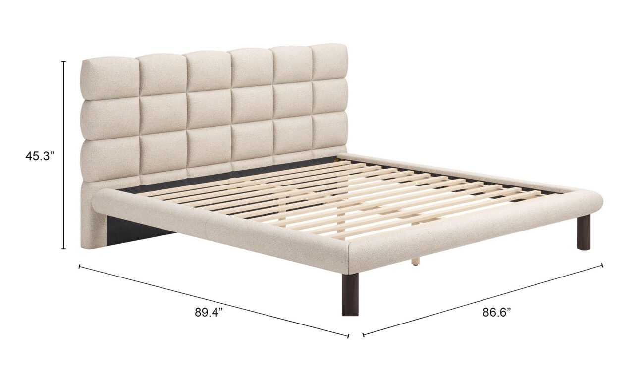 Placid King Bed Beige - Image 8