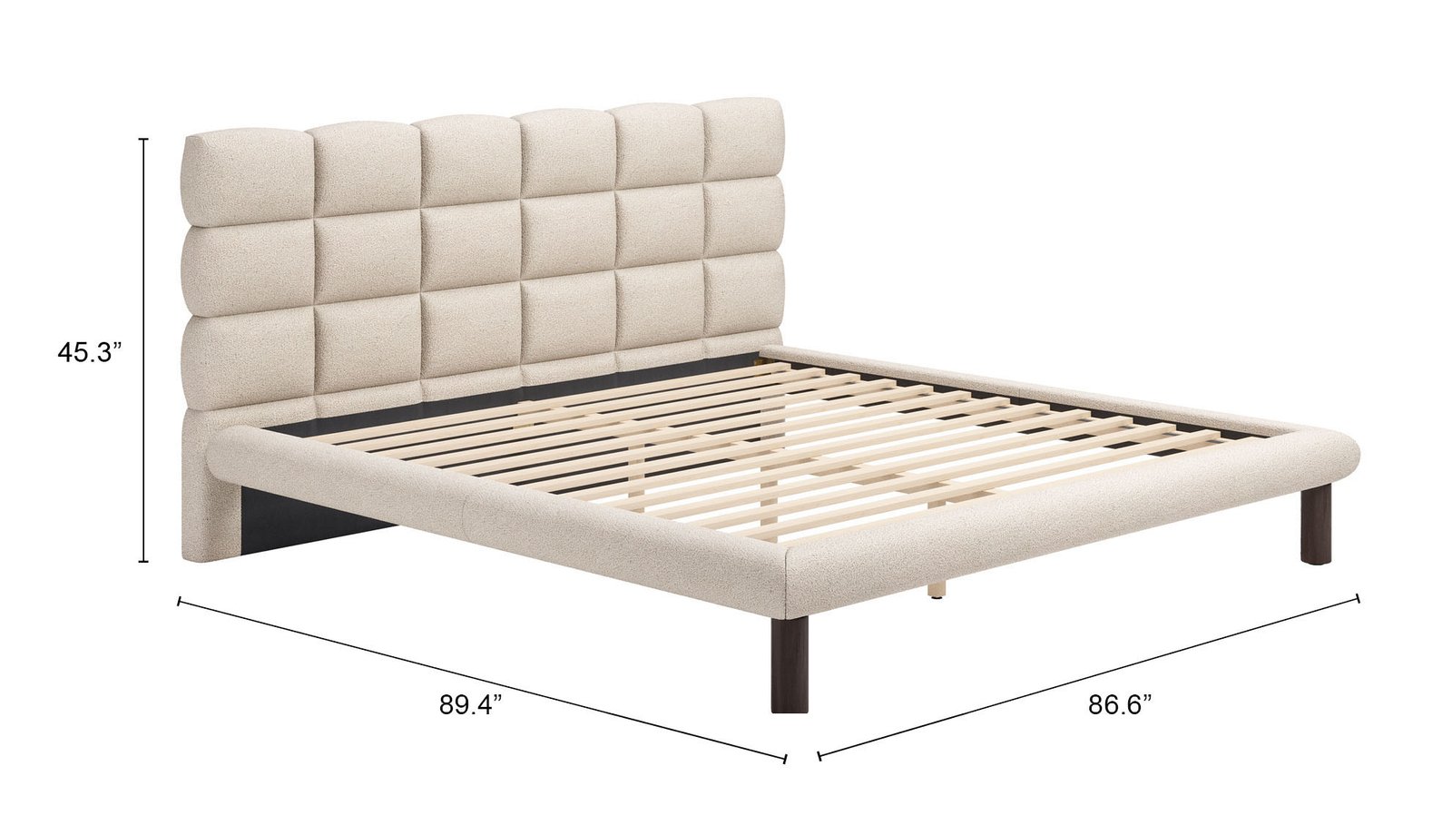 Placid King Bed Beige - Image 8