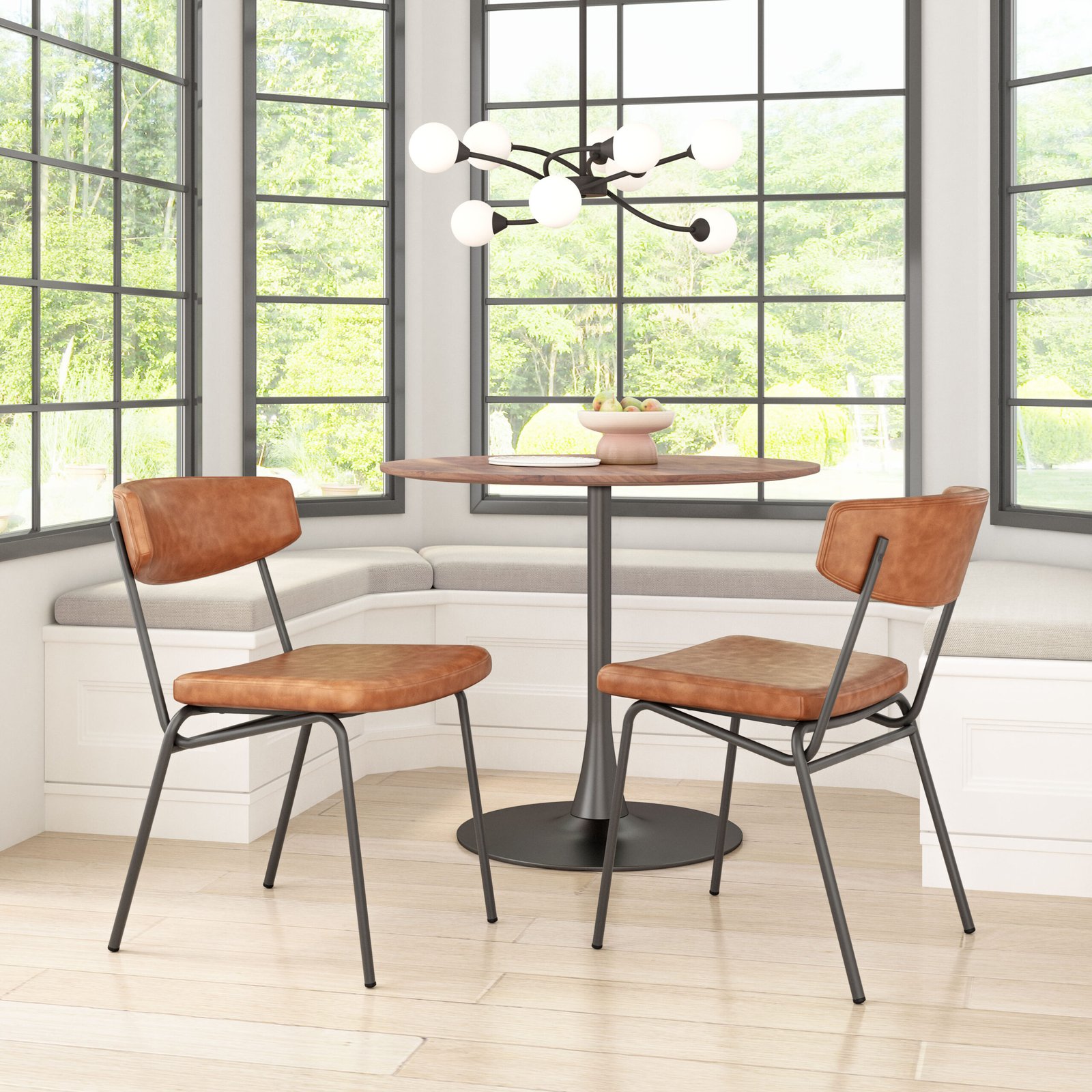 Charon Dining Chair (Set of 2) Vintage Brown