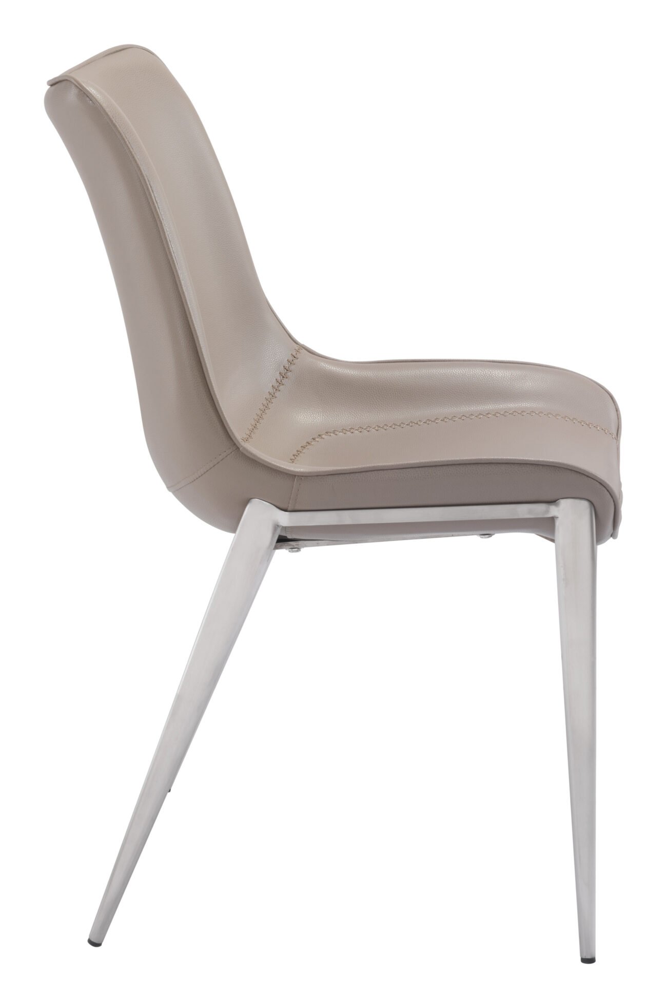 Magnus Dining Chair (Set of 2) Brown & Silver - Image 5