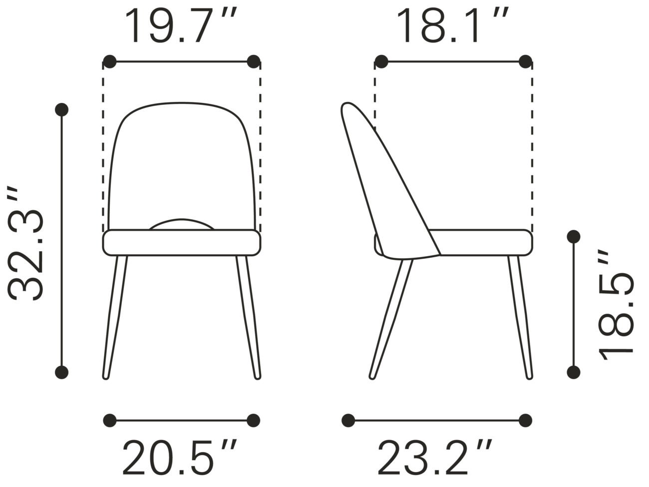 Teddy Dining Chair (Set of 2) Ivory - Image 13