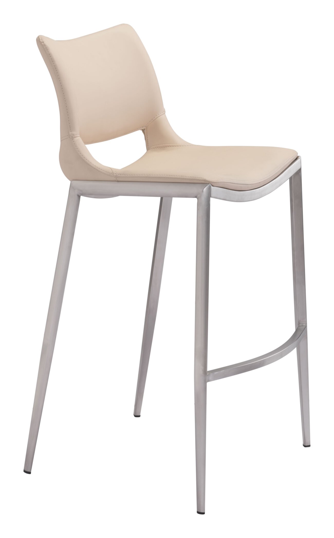Ace Barstool (Set of 2) Light Pink & Silver - Image 3